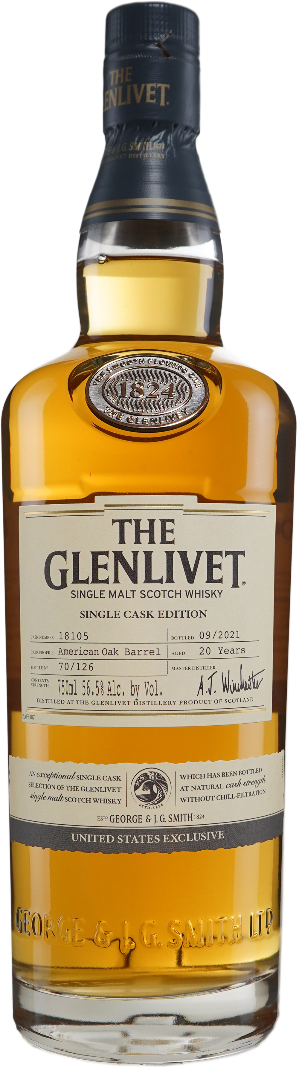 Glenlivet 20 year old American Oak Barrel # 18105