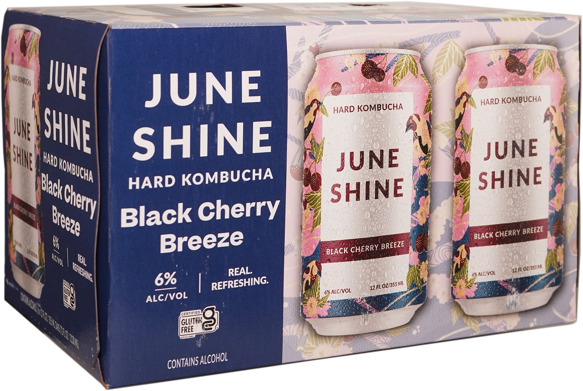 June Shine Black Cherry Breeze | 6 pack of 12 oz Can