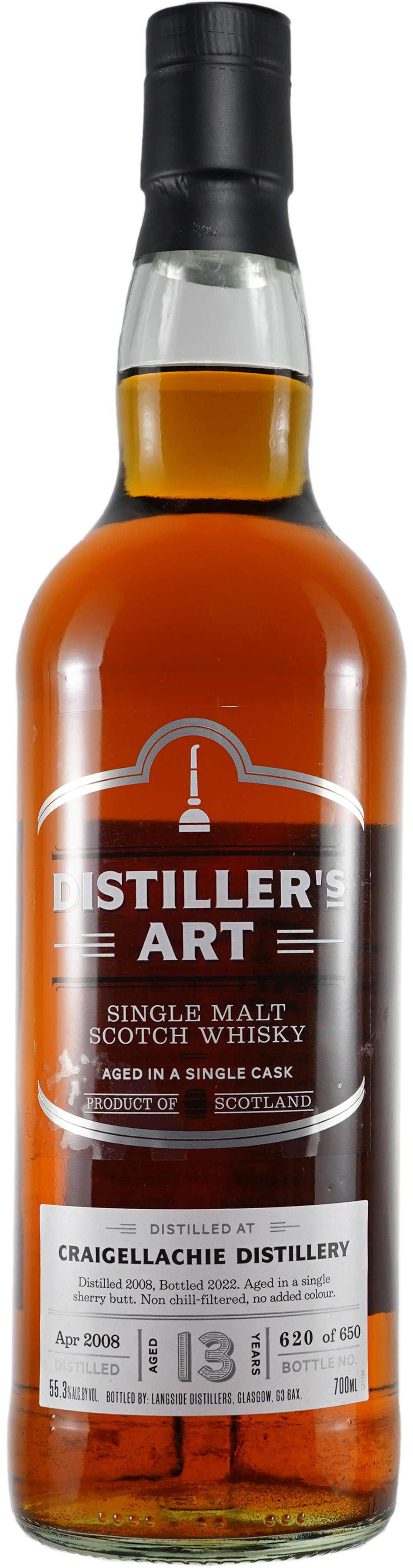 Distiller's Art Craigellachie 13 year old Cask Strength Finished in Sherry Butt 2008