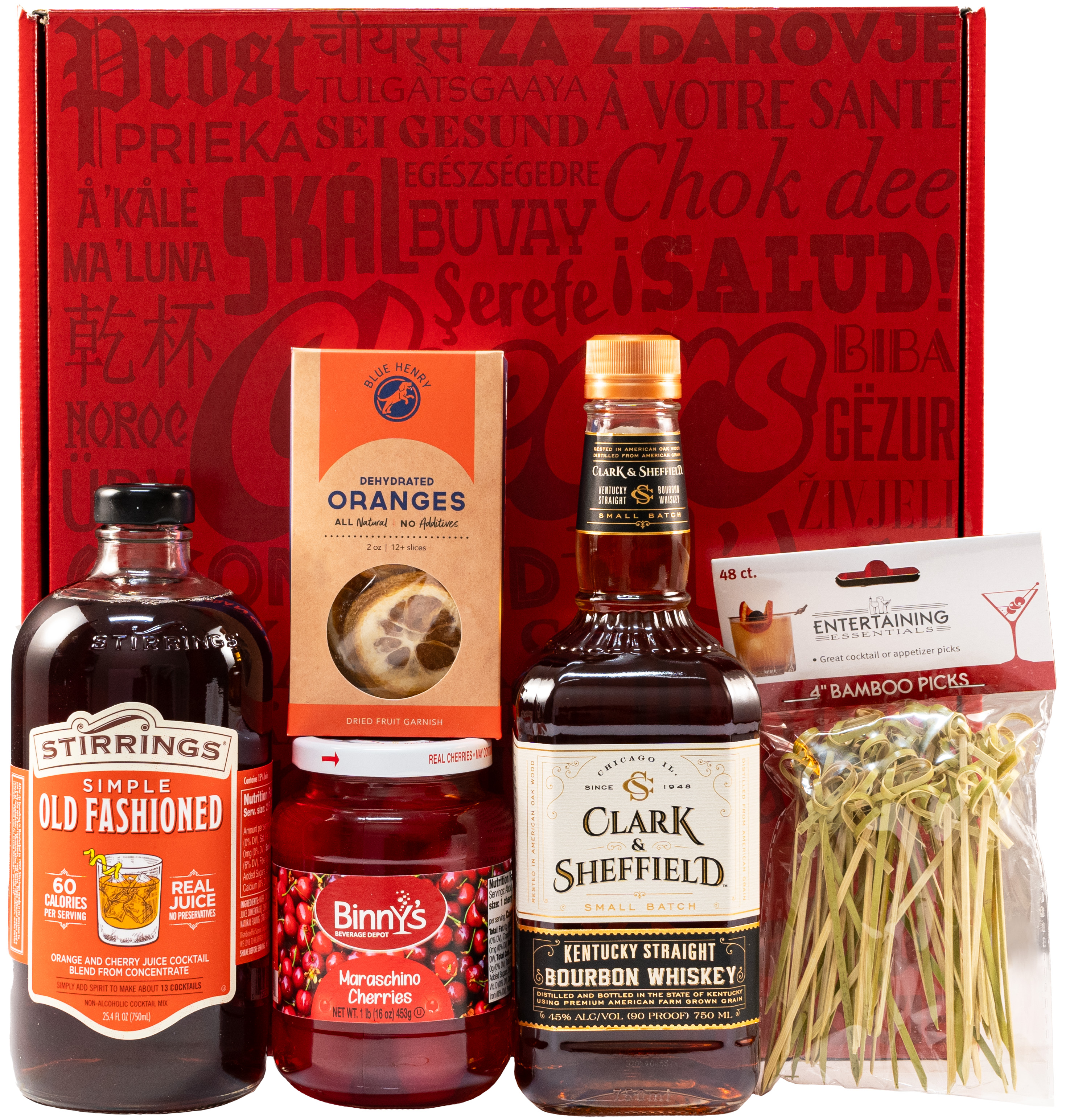 Clark & Sheffield Old Fashioned Box with Stirrings Old Fashioned Mix