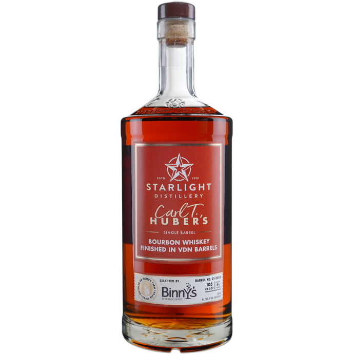 Huber's Starlight Distillery Bourbon Finished in Vino de Naranja Wine Cask # 21-2255 Binny's Handpicked