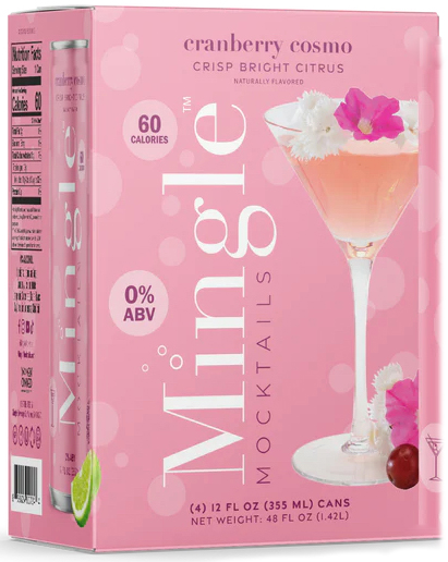 Mingle Mocktails Cosmo Cranberry 4pks | 4 pack of 12 oz Can