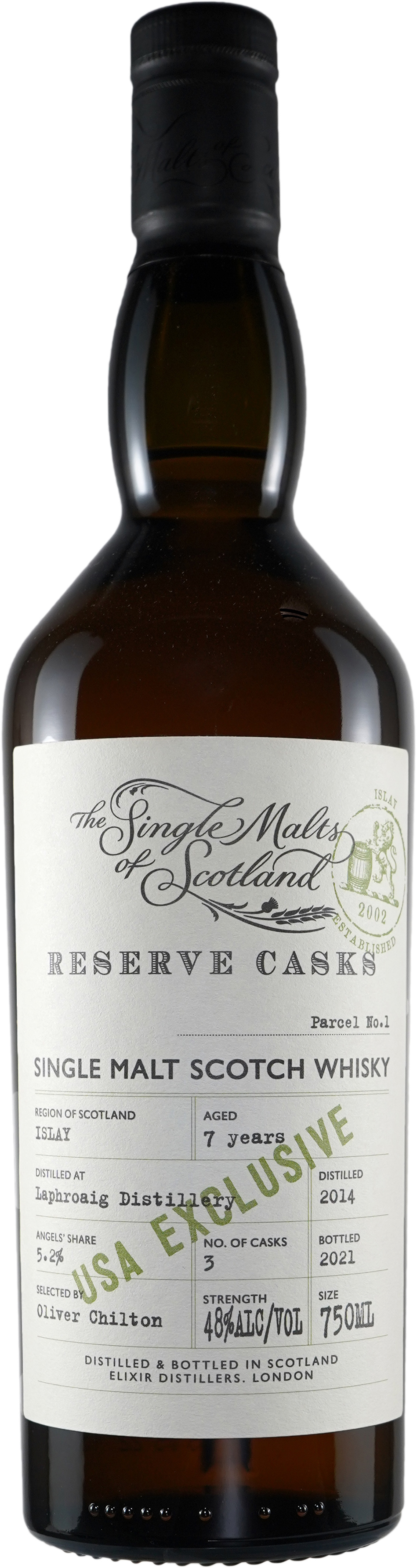 Single Malts of Scotland Laphroaig 7 year old Reserve Casks