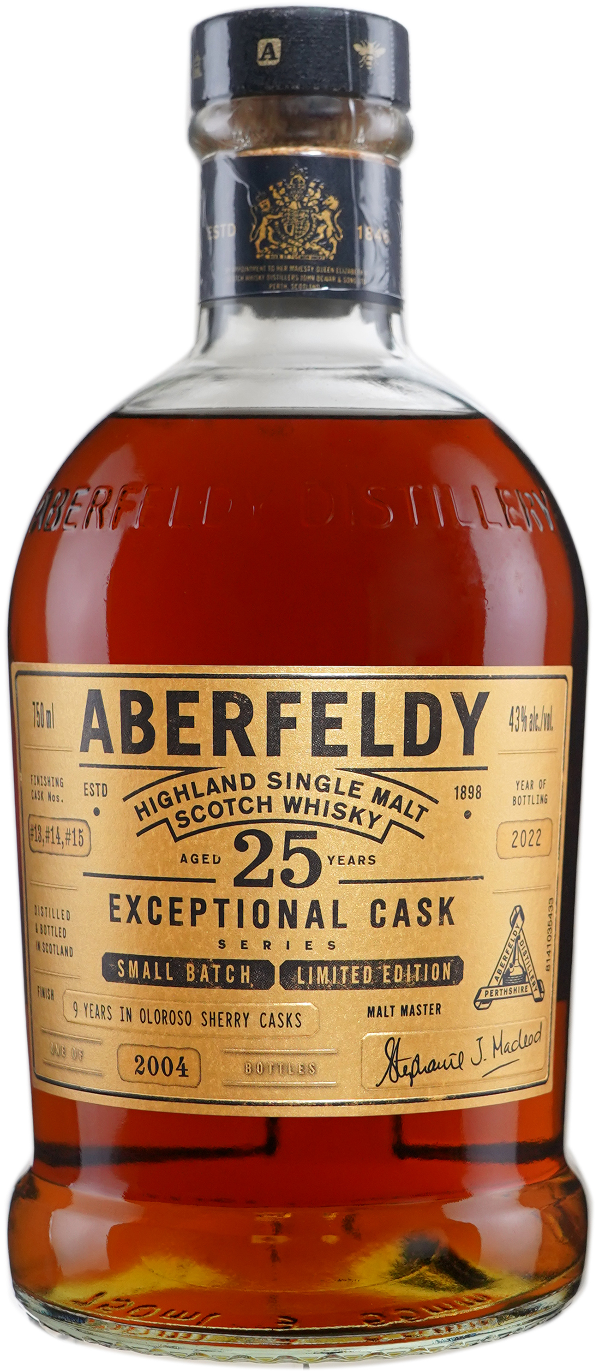 Aberfeldy 25 year old Oloroso Cask Finish Exceptional Cask Series