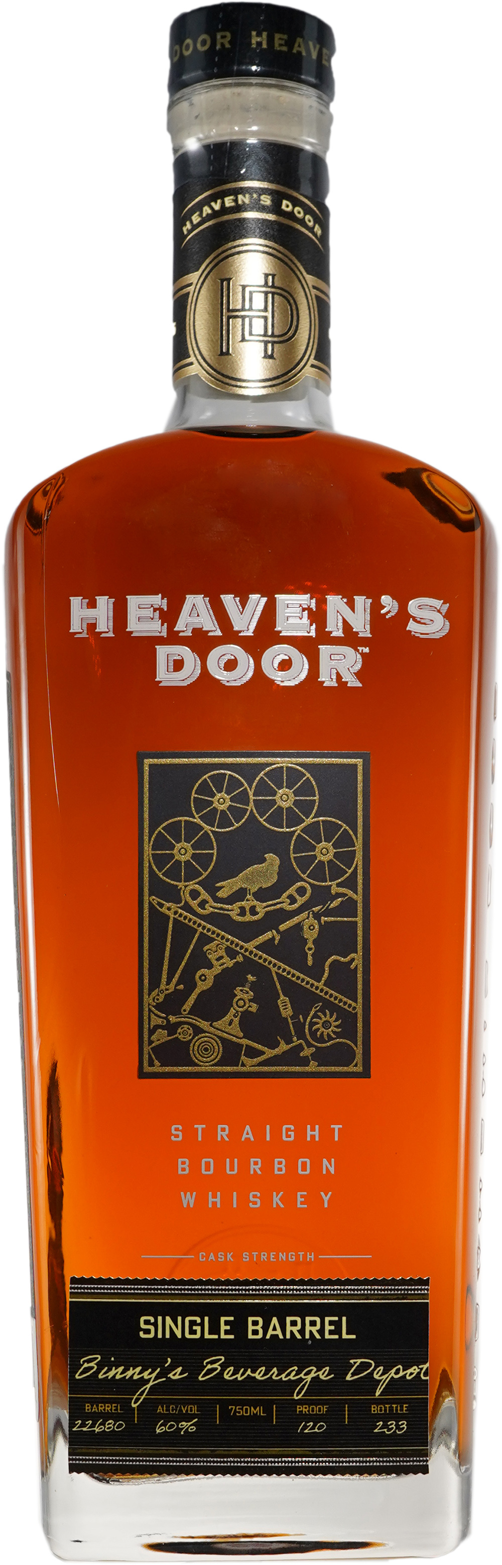 Heaven's Door Bourbon Cask Strength Single Barrel # 22680 TDG Binny's Handpicked