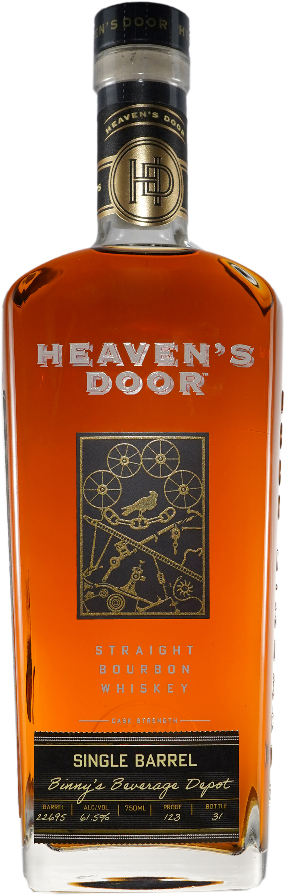 Heaven's Door Bourbon Cask Strength Single Barrel # 22695 TDG Binny's Handpicked