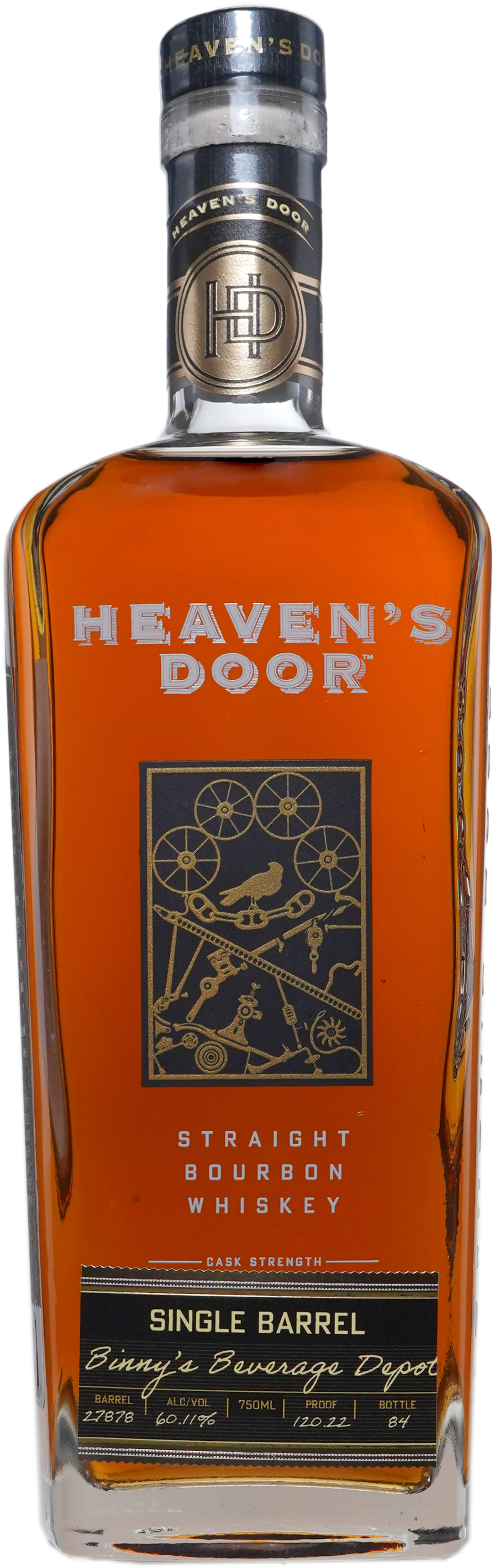 Heaven's Door Bourbon Cask Strength Single Barrel # 27878 TDG-L Binny's Handpicked