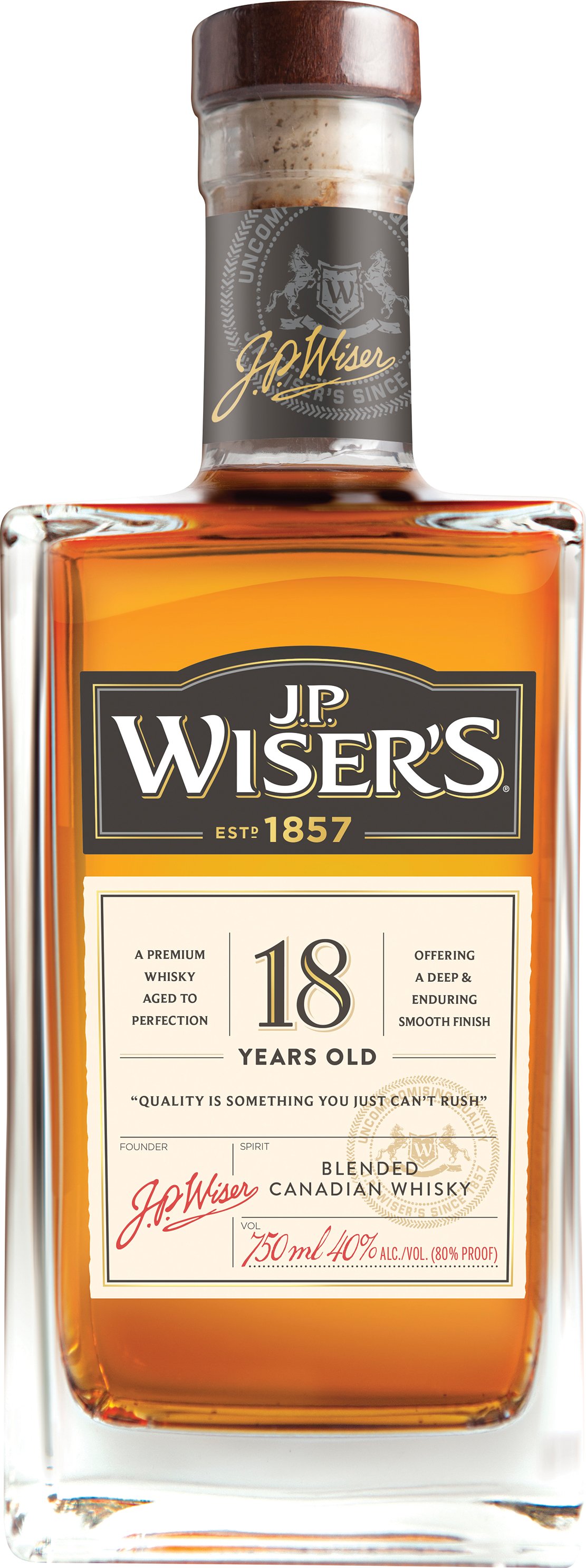 J.P. Wiser's 18 year old Canadian Whisky