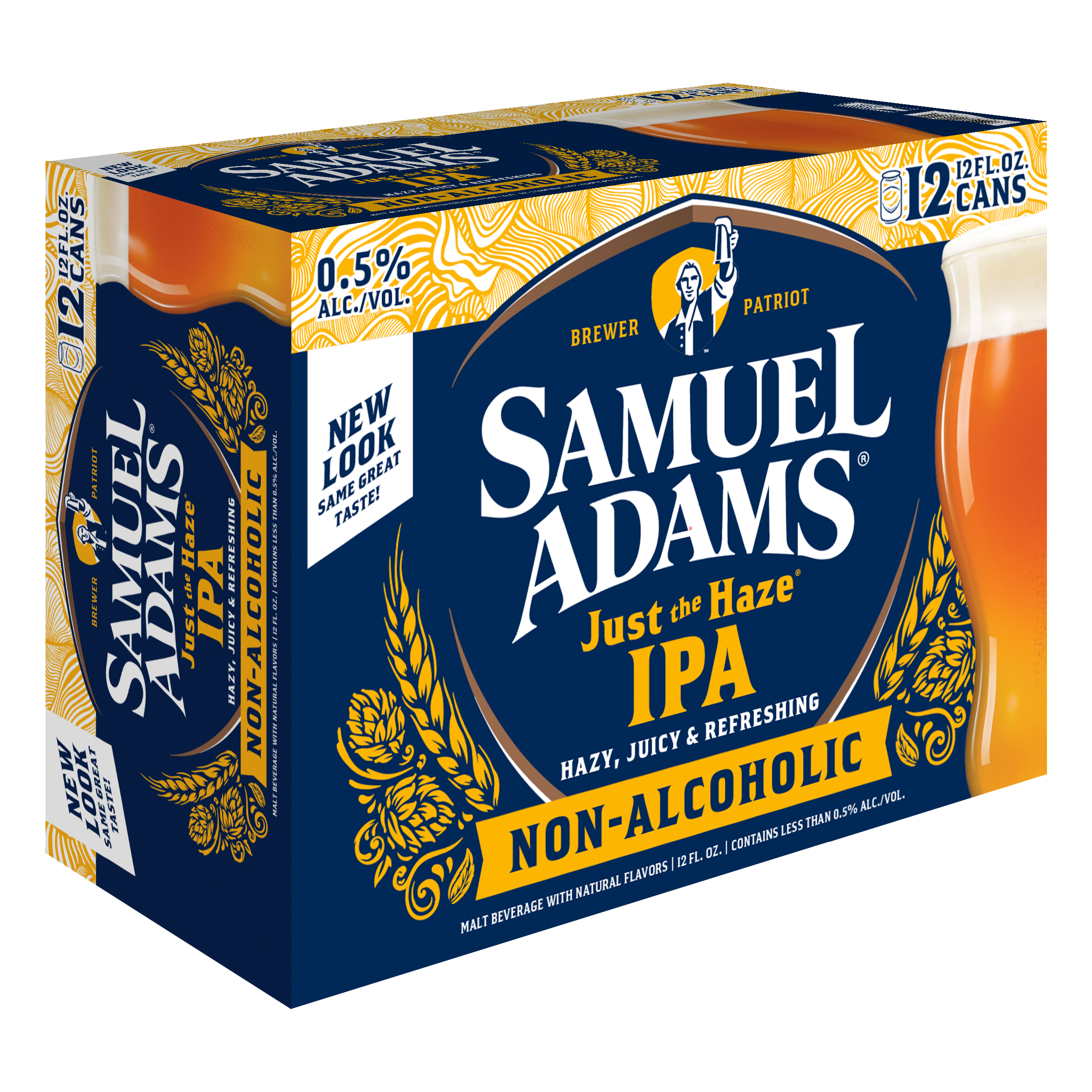 How Many Calerios In Sam Adams Just The Haze Beer Samuel Adams Just The Haze Non Alcoholic IPA | 12 pack of 12 oz Can