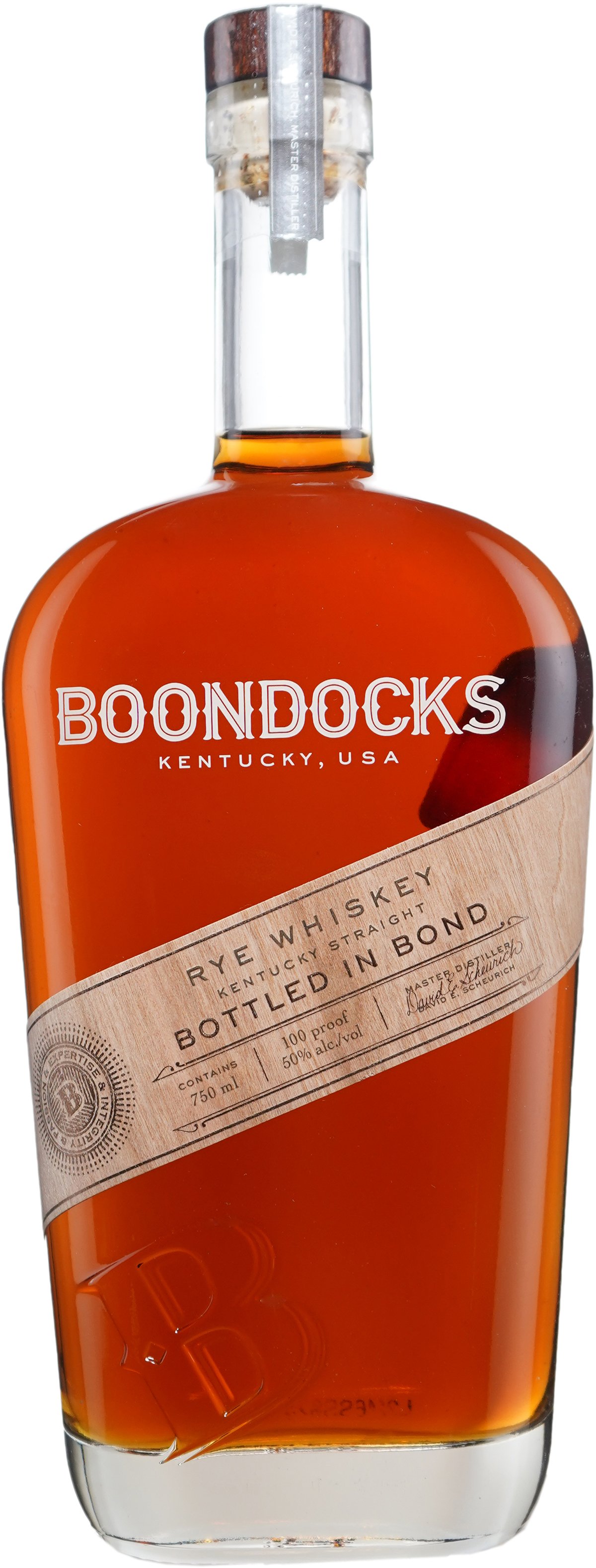 Boondocks Straight Rye Whiskey Bottled in Bond
