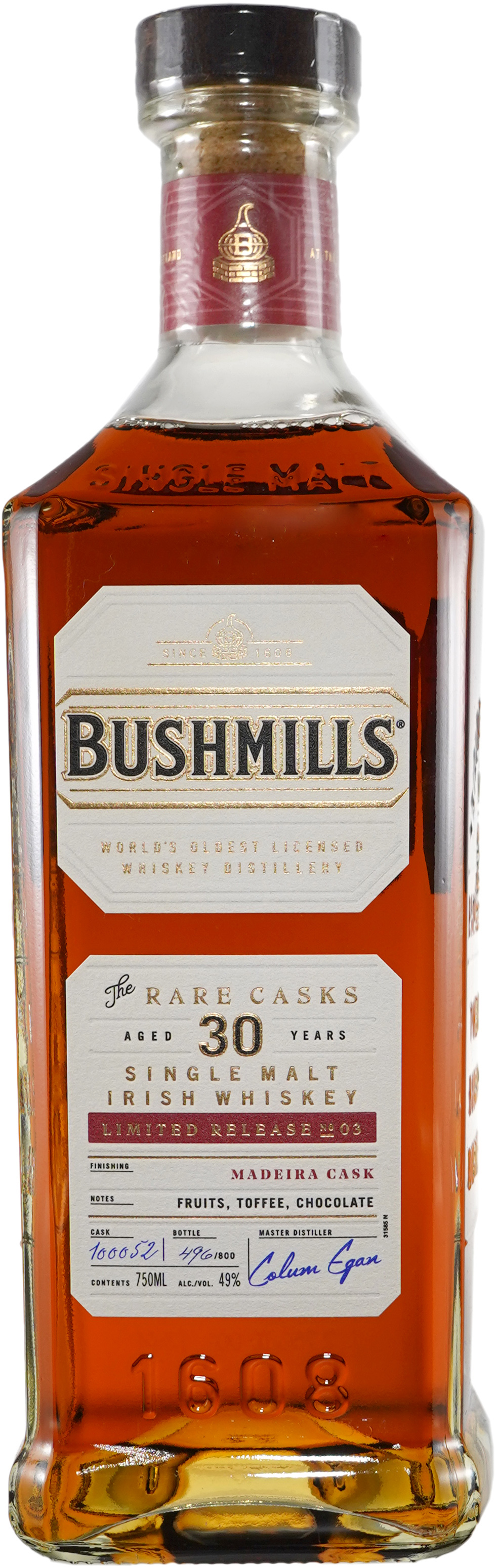 Bushmills 30 year old Single Malt from Madeira Cask The Rare Cask
