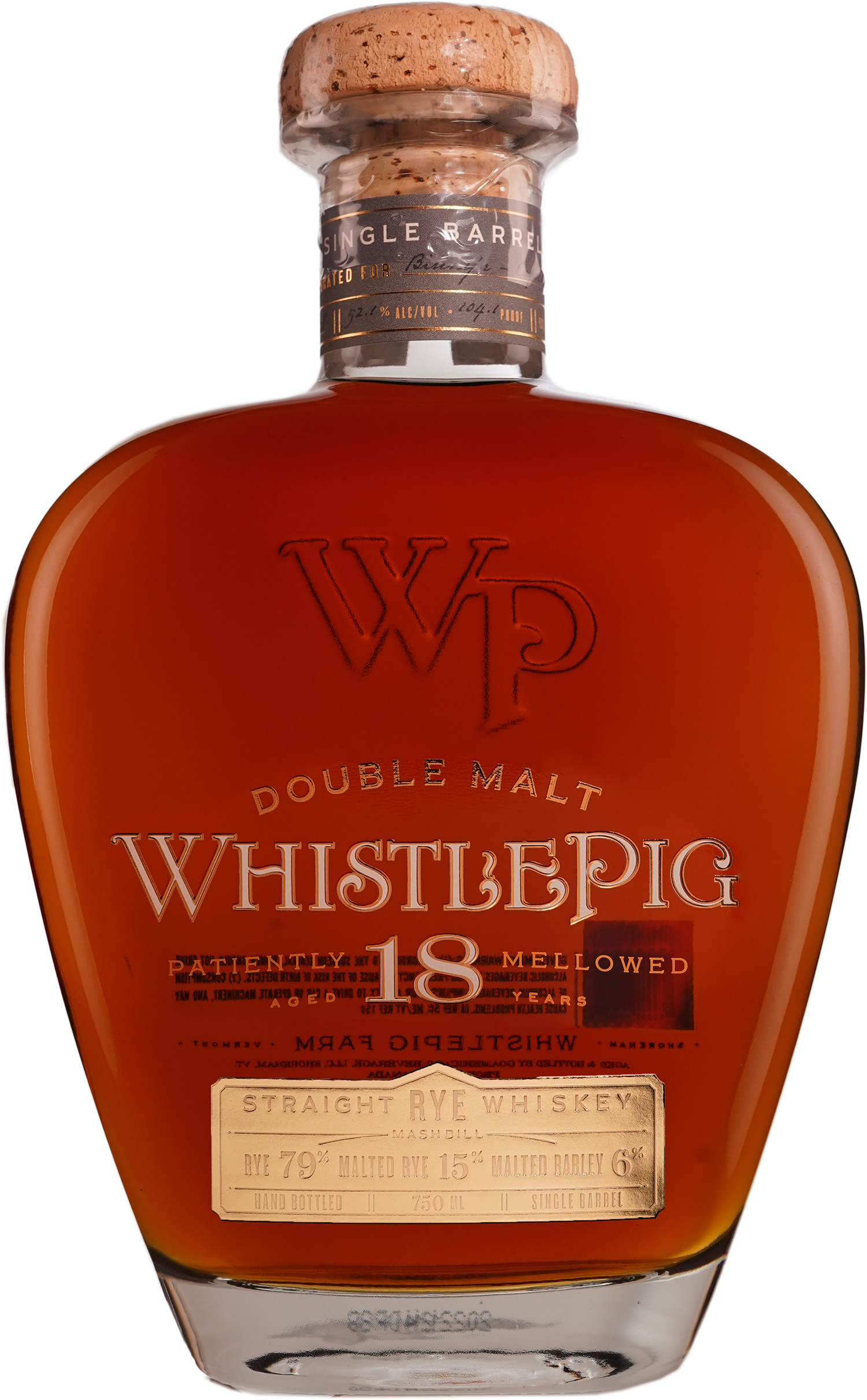 WhistlePig 18 year old Straight Rye Single Barrel Capocollo Binny's