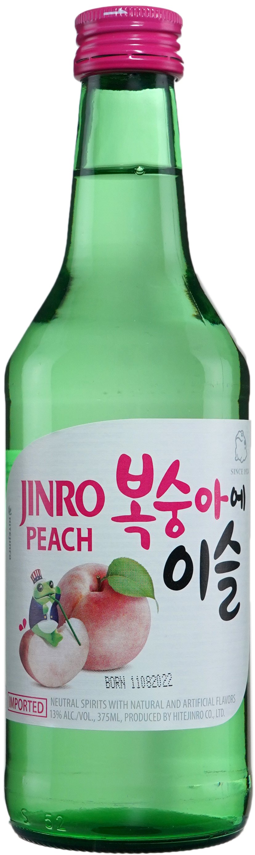 Jinro Peach Soju 375 ml Bottle