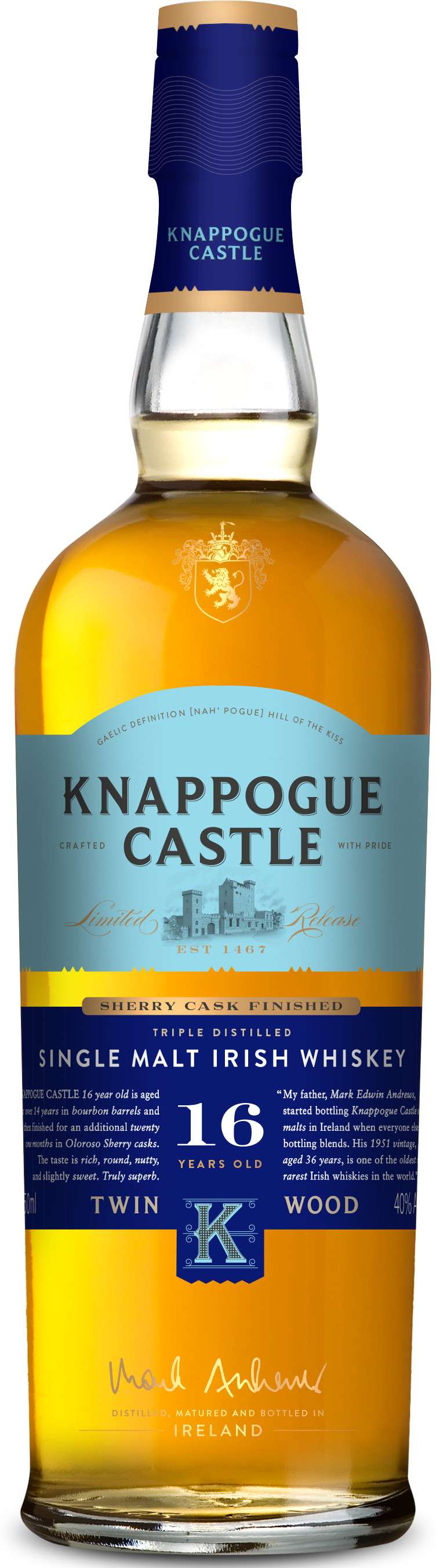 Knappogue Castle 16 year old Twin Wood Sherry Finish