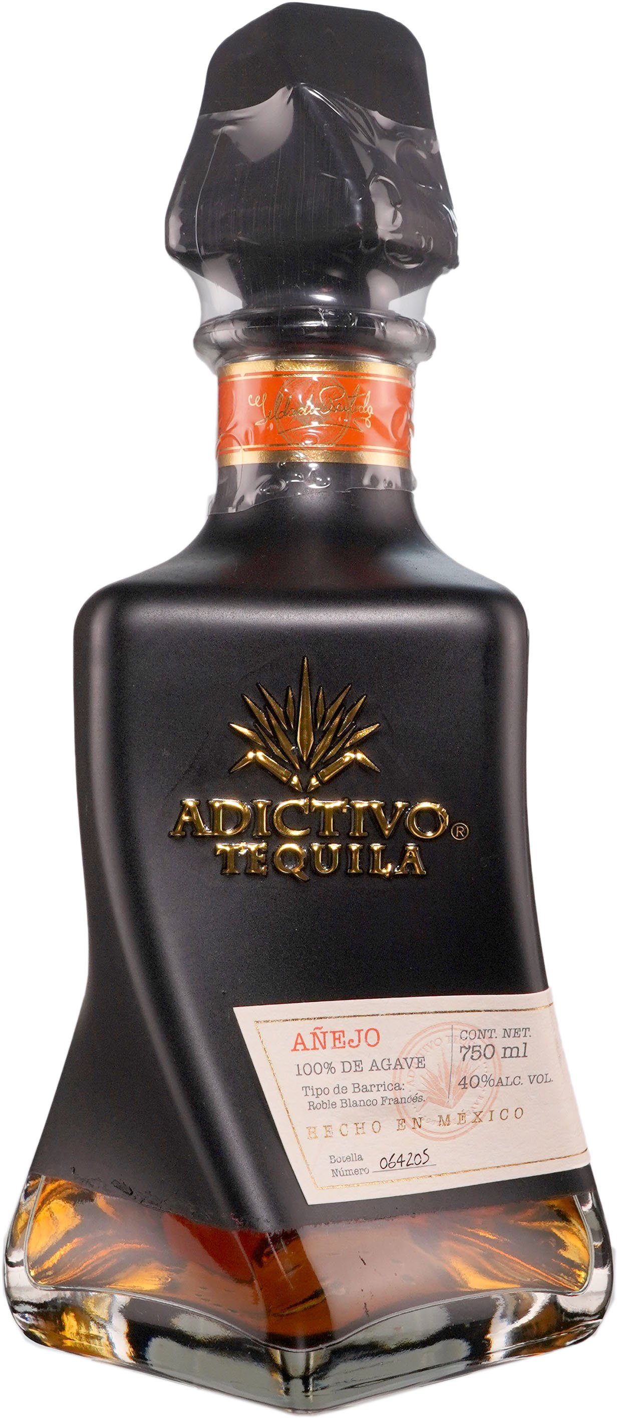 Adictivo Anejo Tequila French Oak Black Bottle 750 ml Bottle