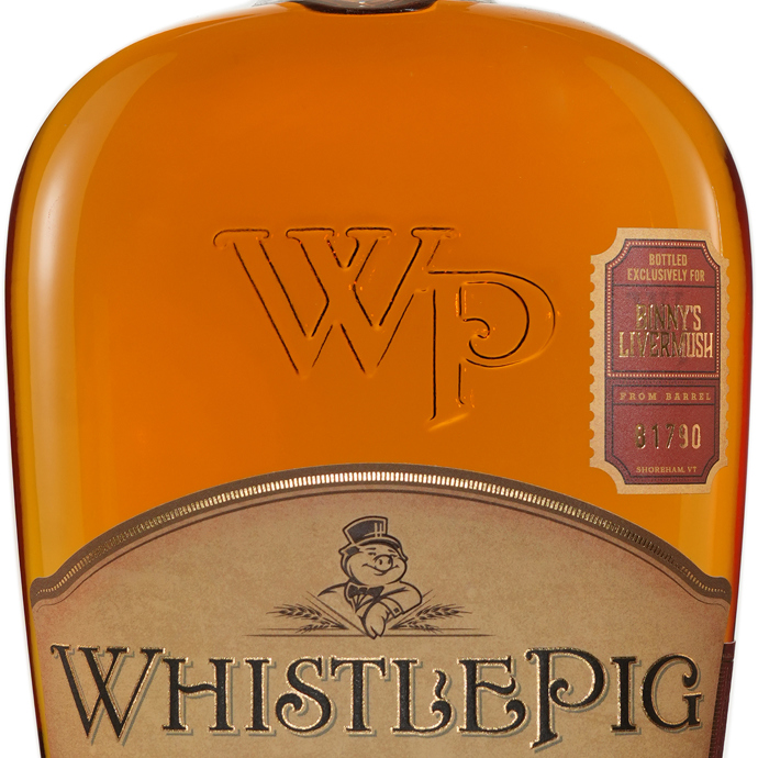 WhistlePig 10 year old Rye Single Barrel # 81790 Livermush Binny's Handpicked