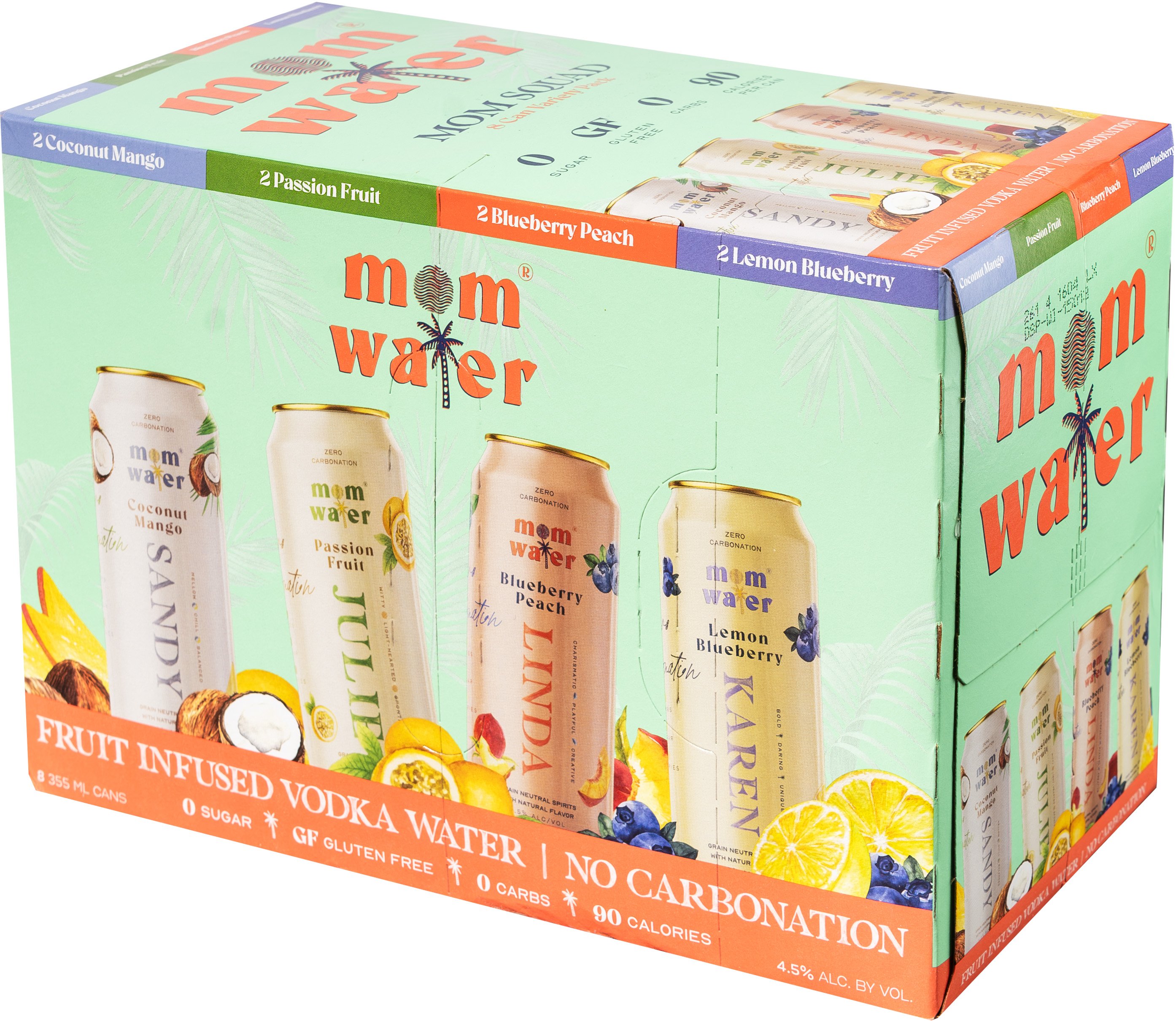 Mom Water Squad Variety 8pk 8 pack of 355 ml Can