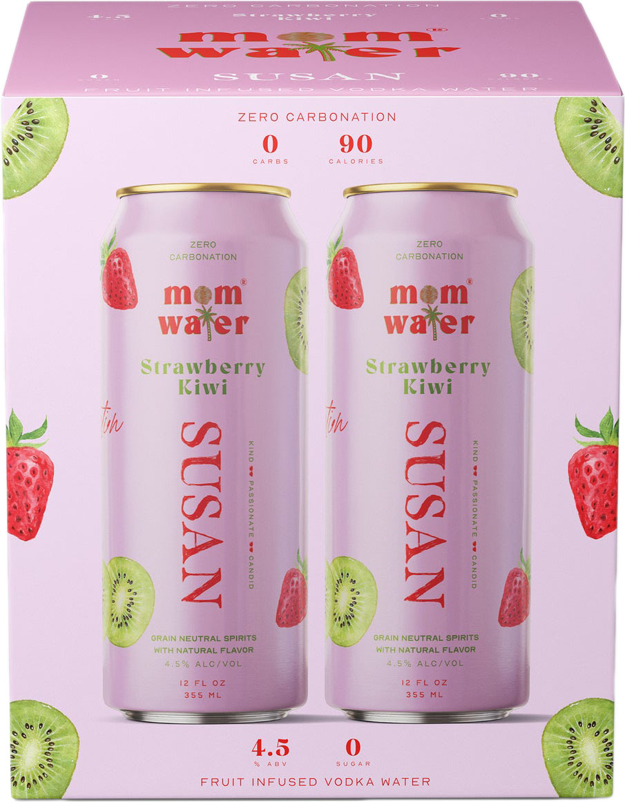 Mom Water Susan Strawberry Kiwi 4pk | 4 pack of 355 ml Can