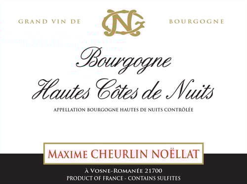Maxime Cheurlin Noellat Bourgogne Hautes Cotes de Nuits 2019