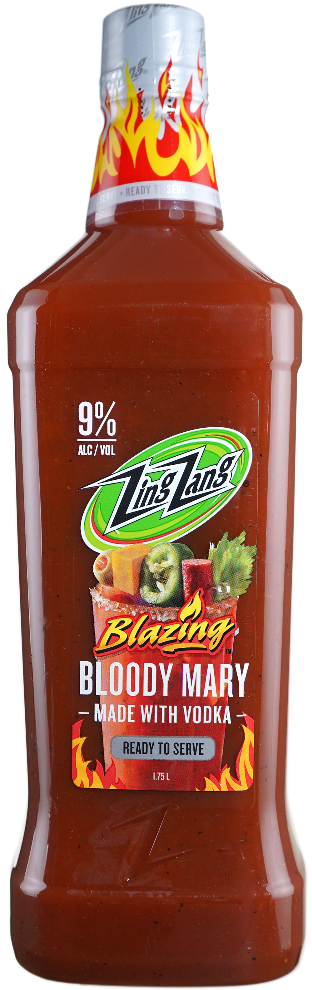 Zing Zang Blazing Bloody Mary with Vodka 1.75 L Can