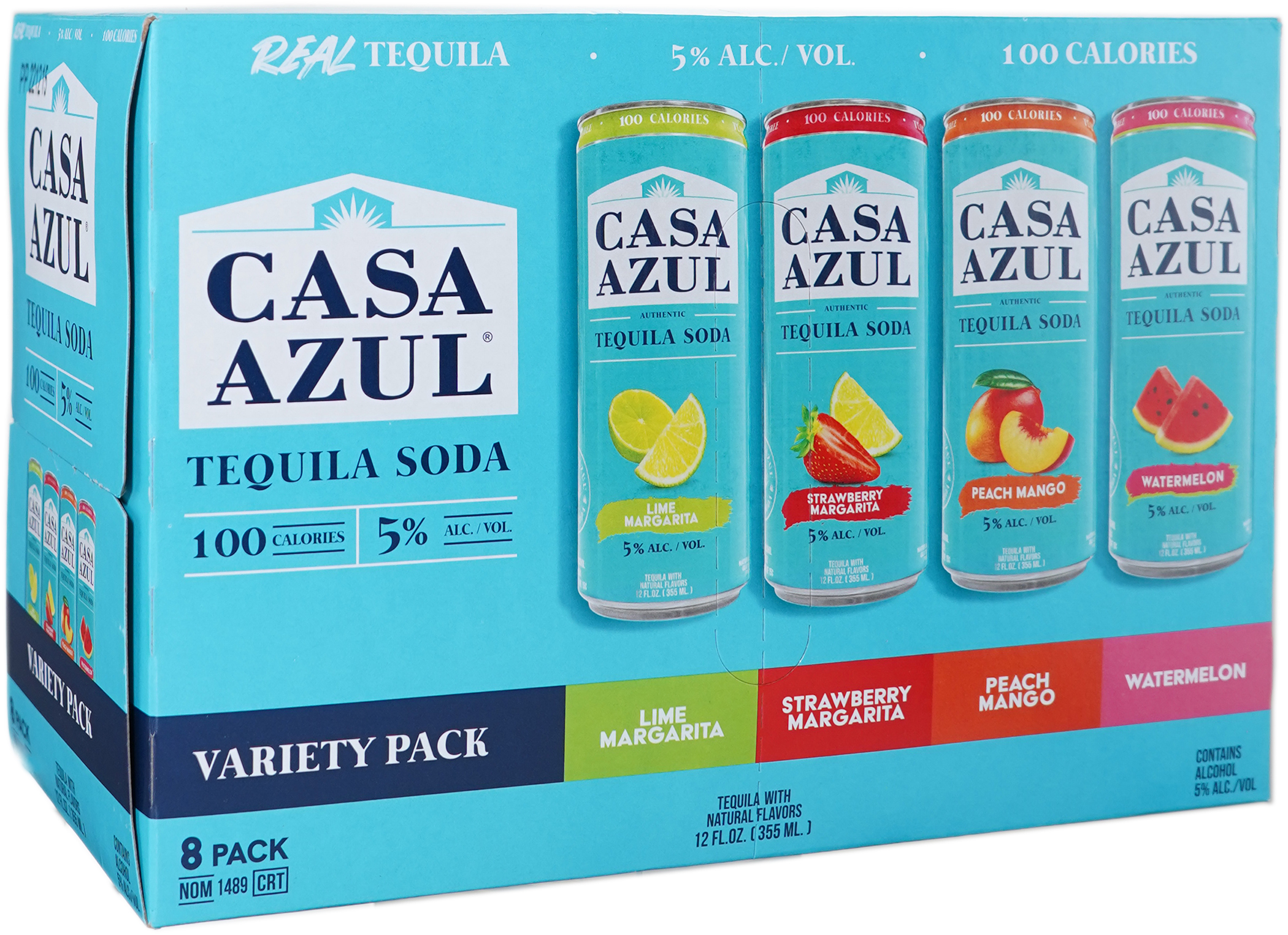 Casa Azul Tequila Soda Variety 8 Pack Cans 8 pack of 355 ml Can