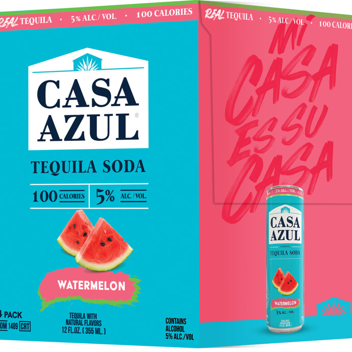 Casa Azul Tequila Soda Watermelon 4 Pack Cans