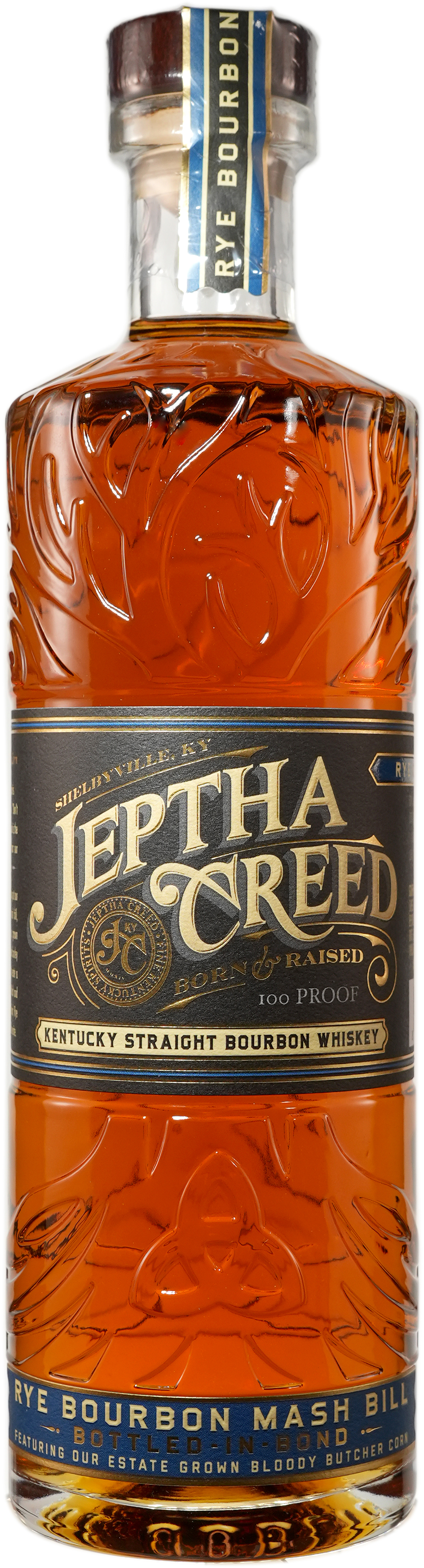 Jeptha Creed Bottled in Bond Rye Heavy Bourbon Whiskey