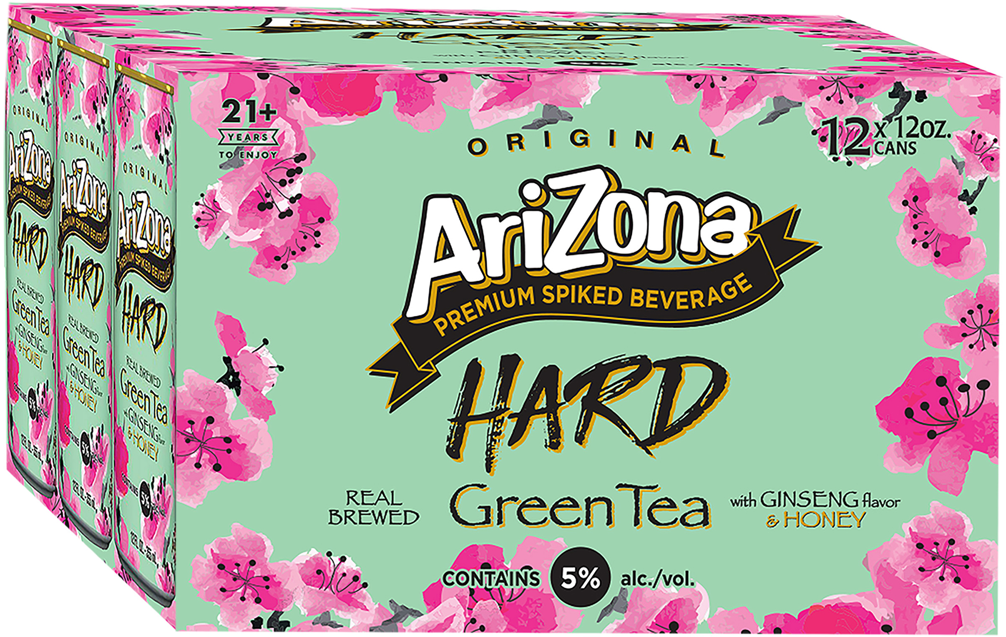 AriZona Hard Green Tea | 12 pack of 12 oz Can