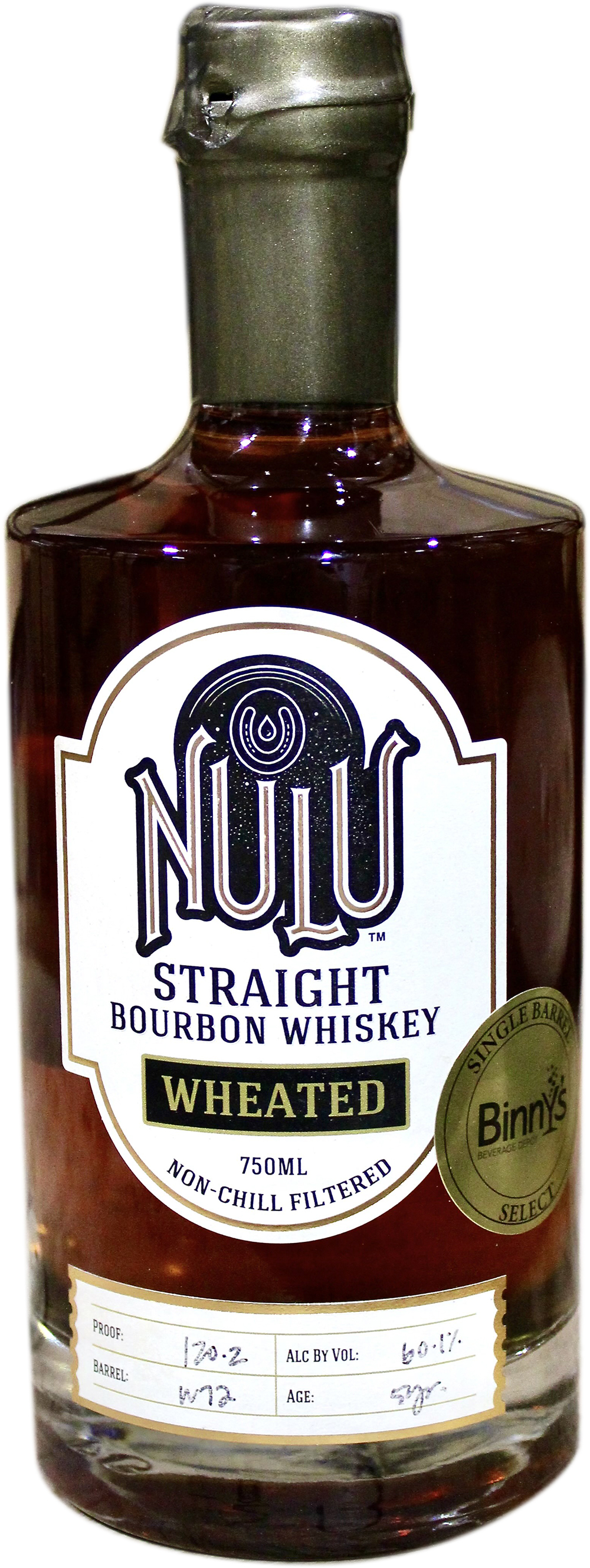 NULU Wheated Bourbon Single Barrel # W72 Binny's Handpicked