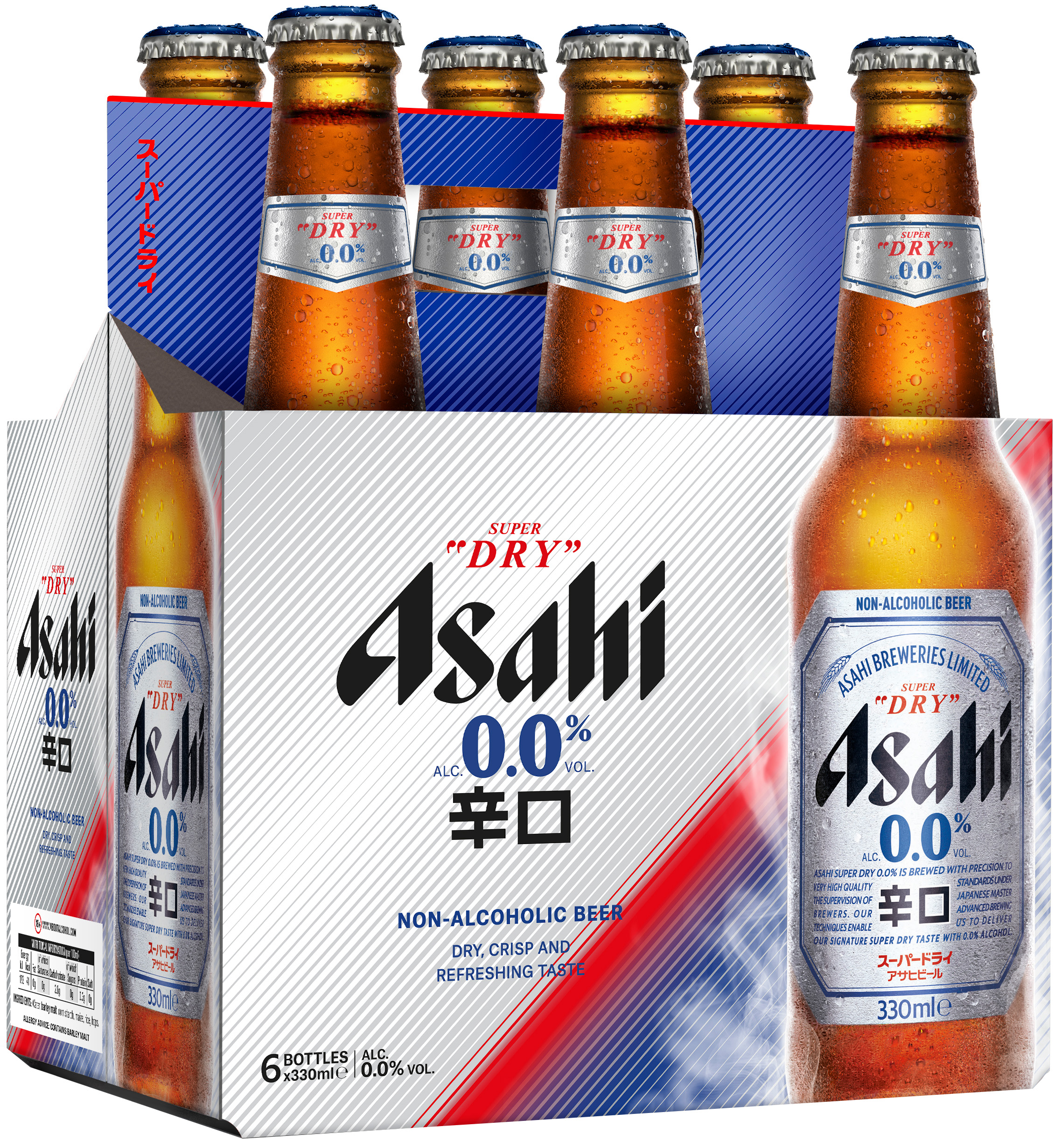 minisure asahi アサヒ Asahi Super Dry Non-Alcoholic 0.0 | 6 pack of 11.2 oz Bottle