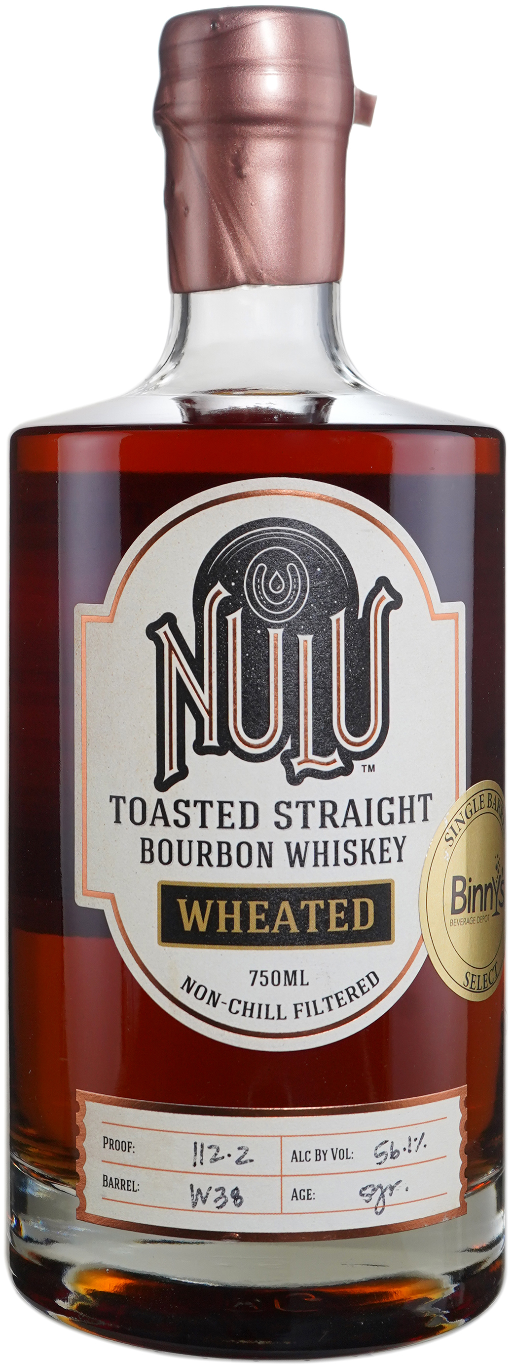 NULU Wheated Bourbon Single Toasted Barrel # W38 Binny's Handpicked