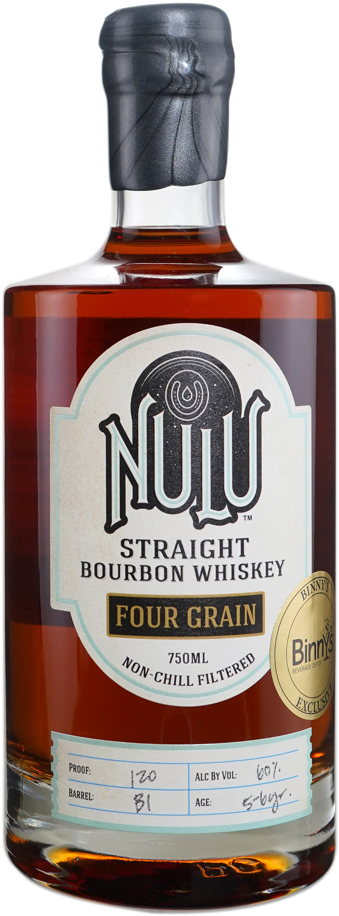 NULU Four Grain Bourbon Four Barrel # B1 Binny's Handpicked