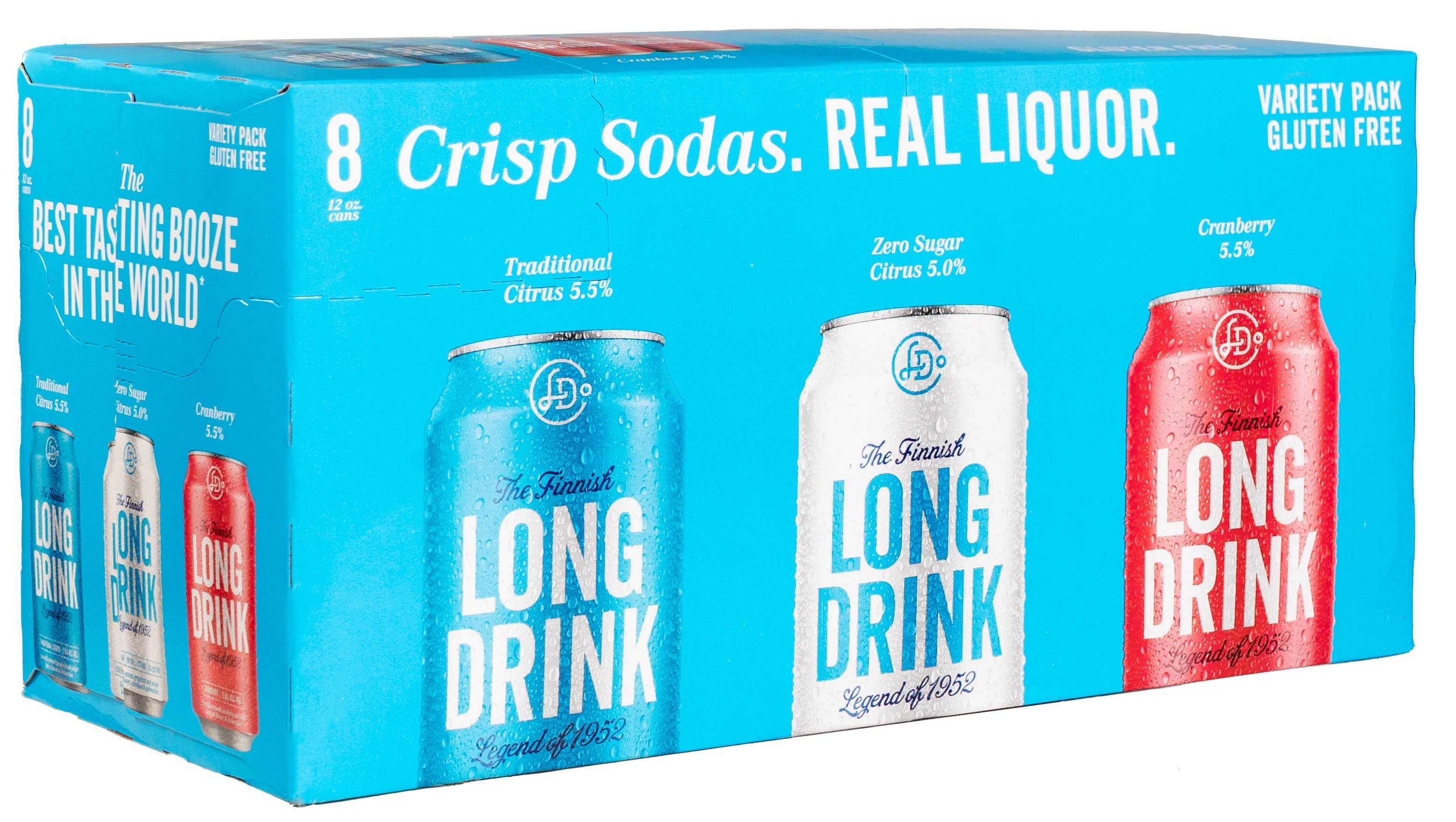 The Long Drink Company Traditional Variety 8 Pack Cans 8 pack of 12