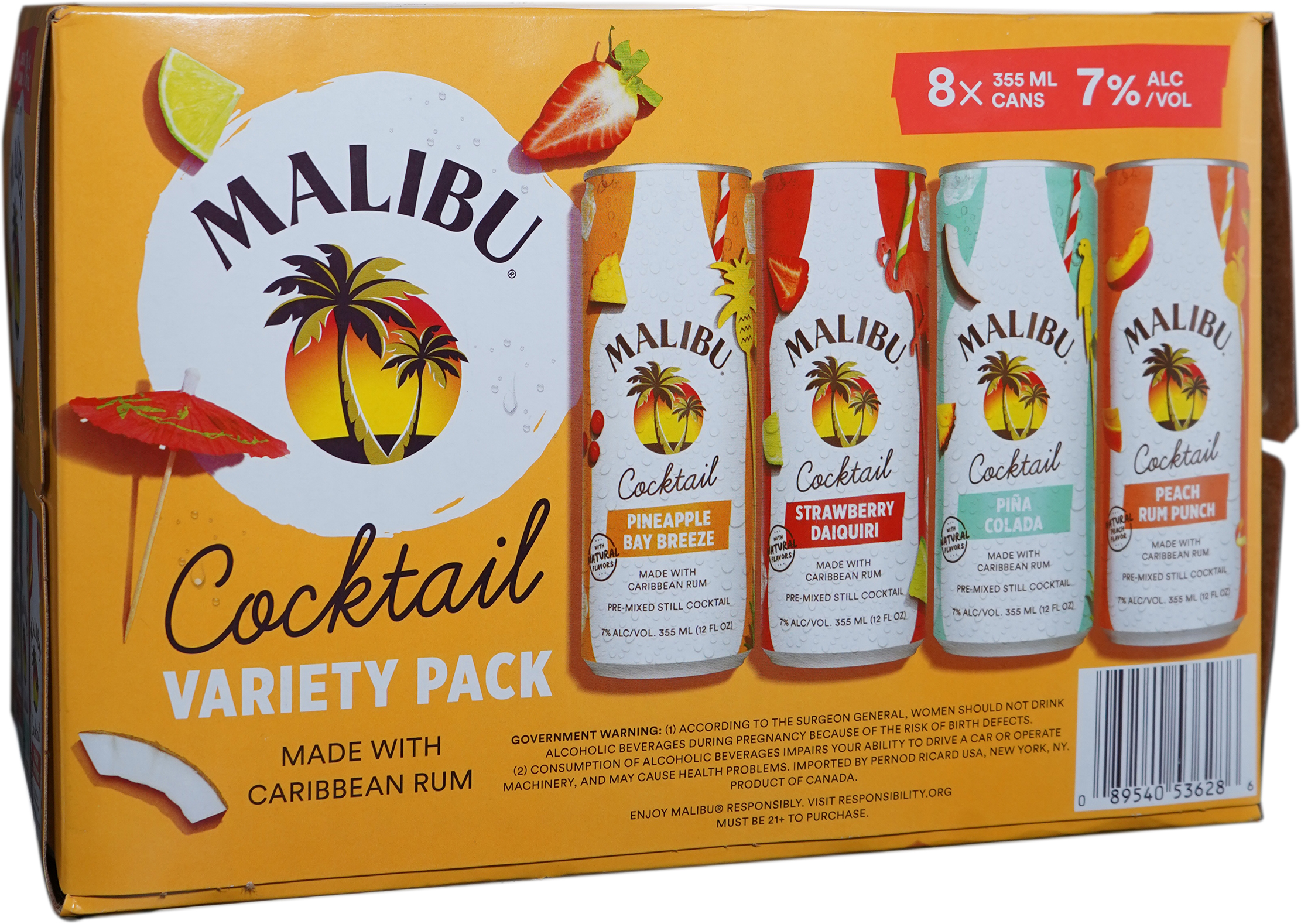 Malibu Cocktail Variety 8 Pack Cans 8 pack of 355 ml Can