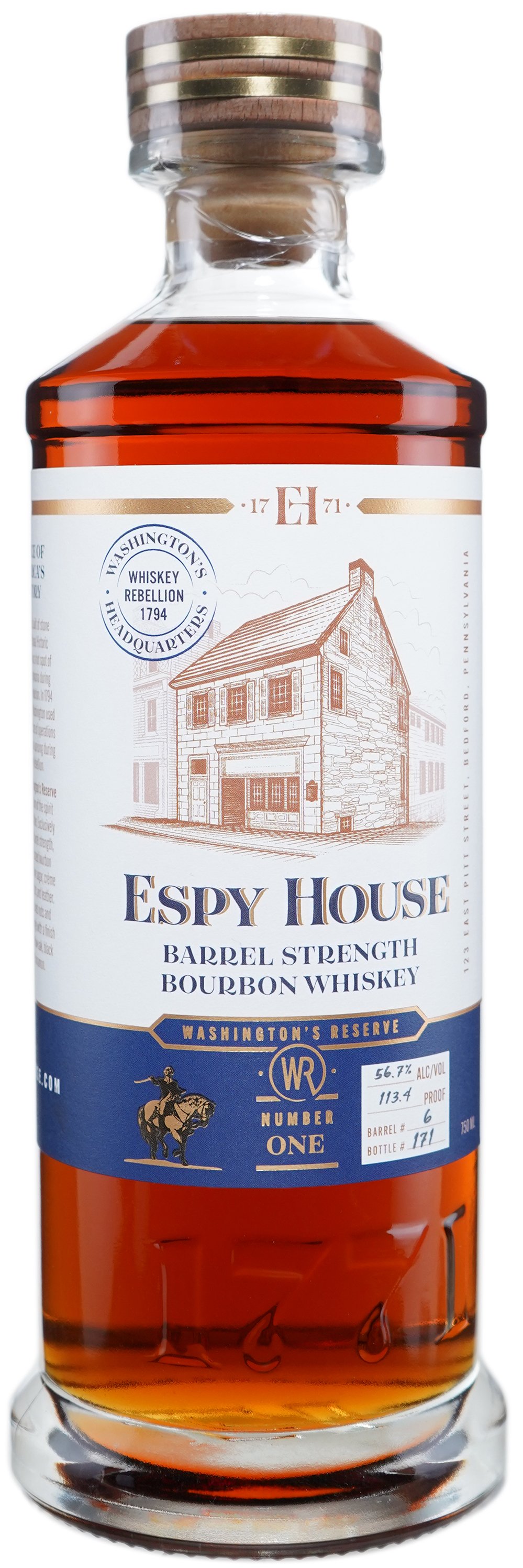 Espy House Barrel Strength Bourbon Washington's Reserve Number One