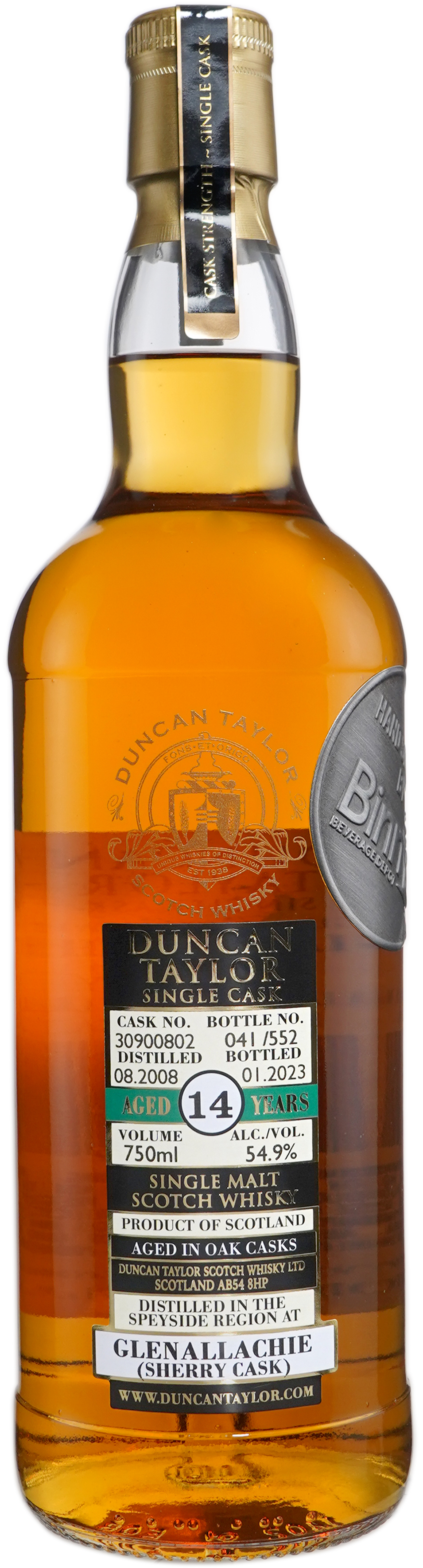 Duncan Taylor GlenAllachie 14 year old Single Sherry Cask