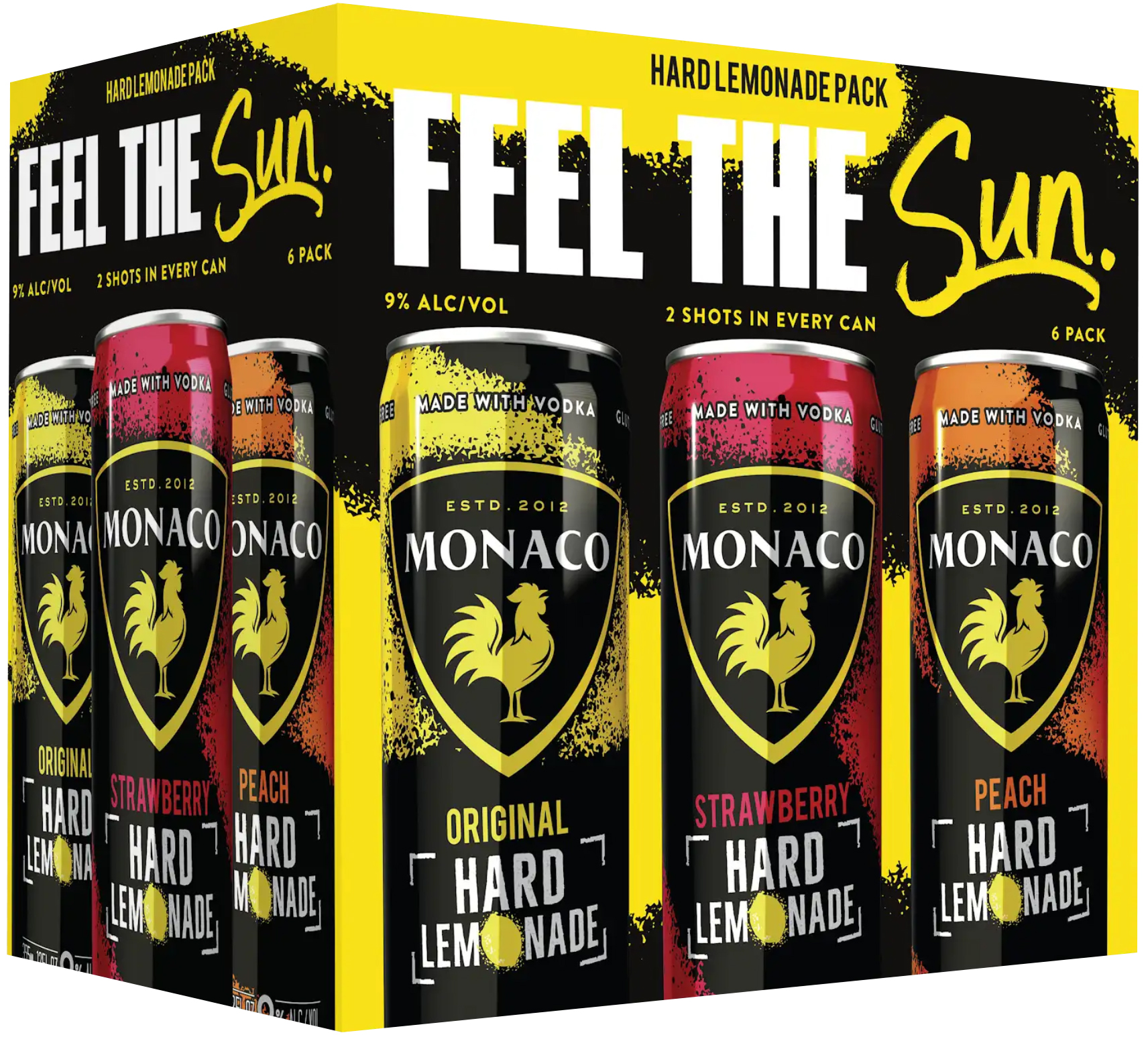 Monaco Hard Lemonade Variety Pack 6 Pack Cans | 6 pack of 355 ml Can