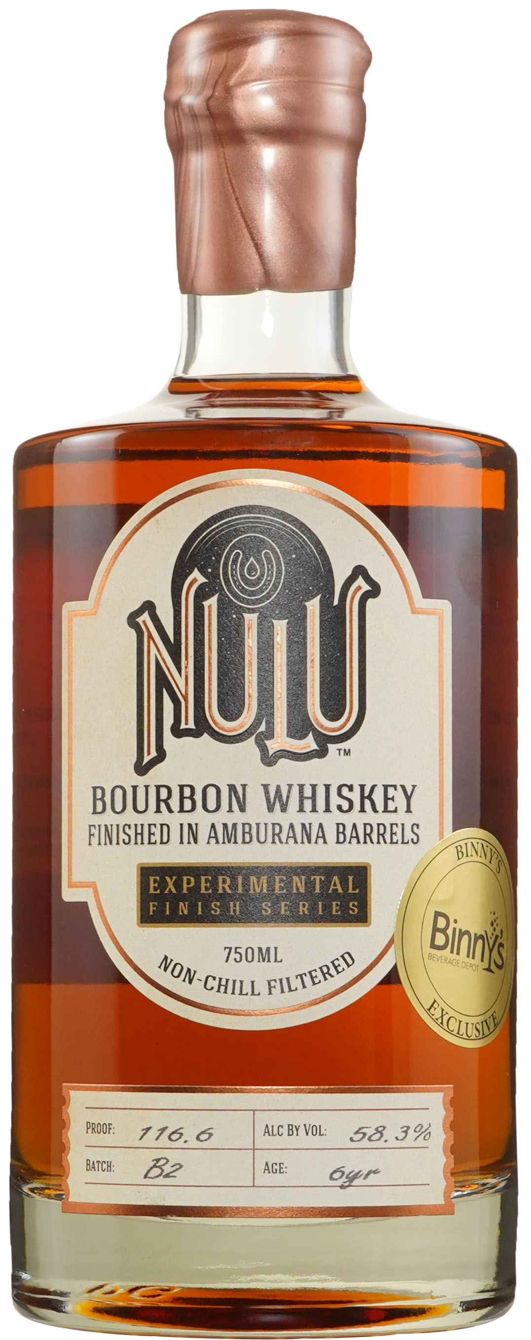 NULU Bourbon Finished in Amburana Barrels Binny's Handpicked Small
