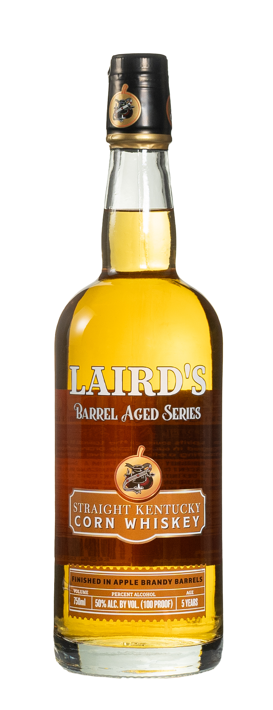 Laird's Corn Whiskey Finished in Apple Brandy Barrels 750 ml Bottle