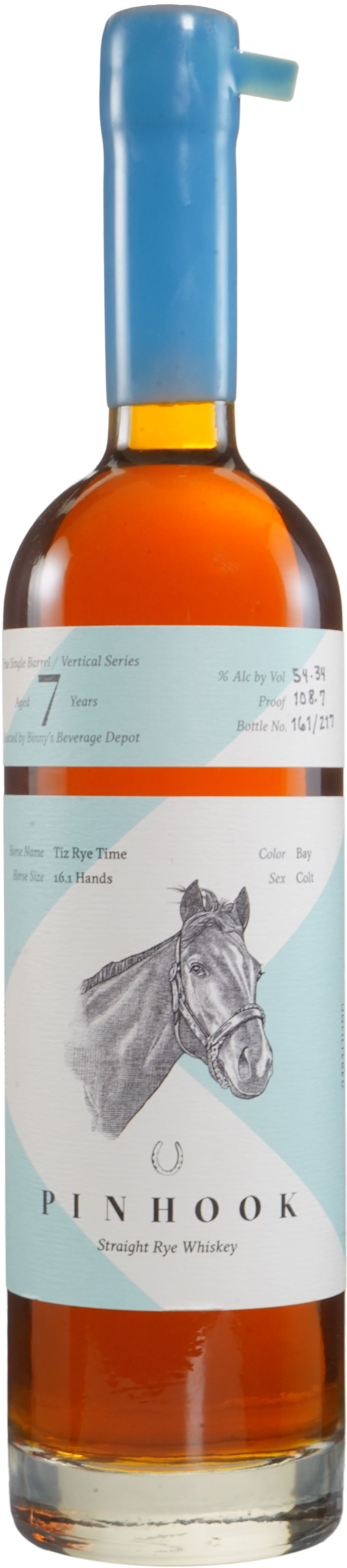 Pinhook Vertical Series 7 Year Rye Single Barrel # 3350 Binny's Handpicked