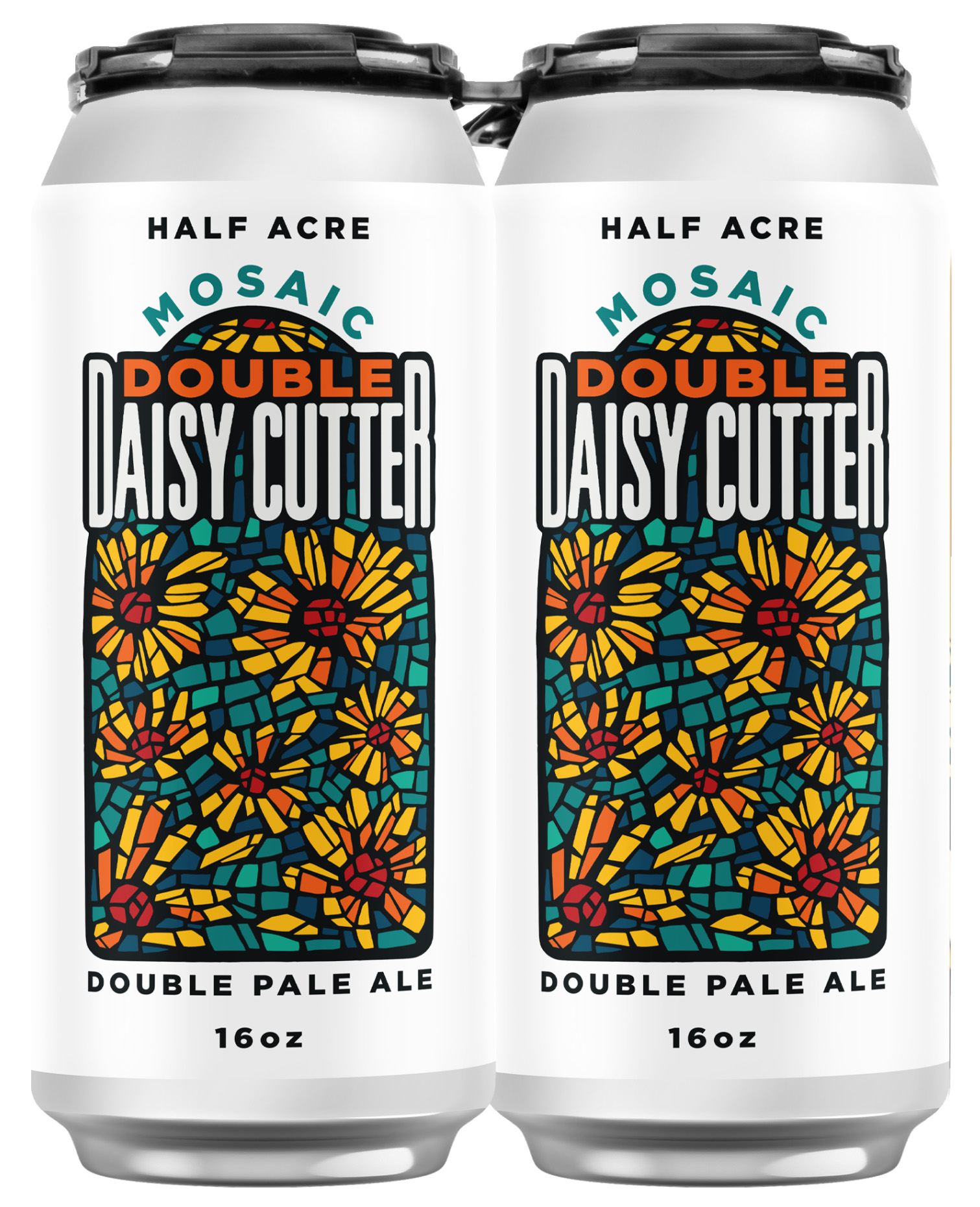 Half Acre Mosaic Double Daisy Cutter 4 pack of 16 oz Can