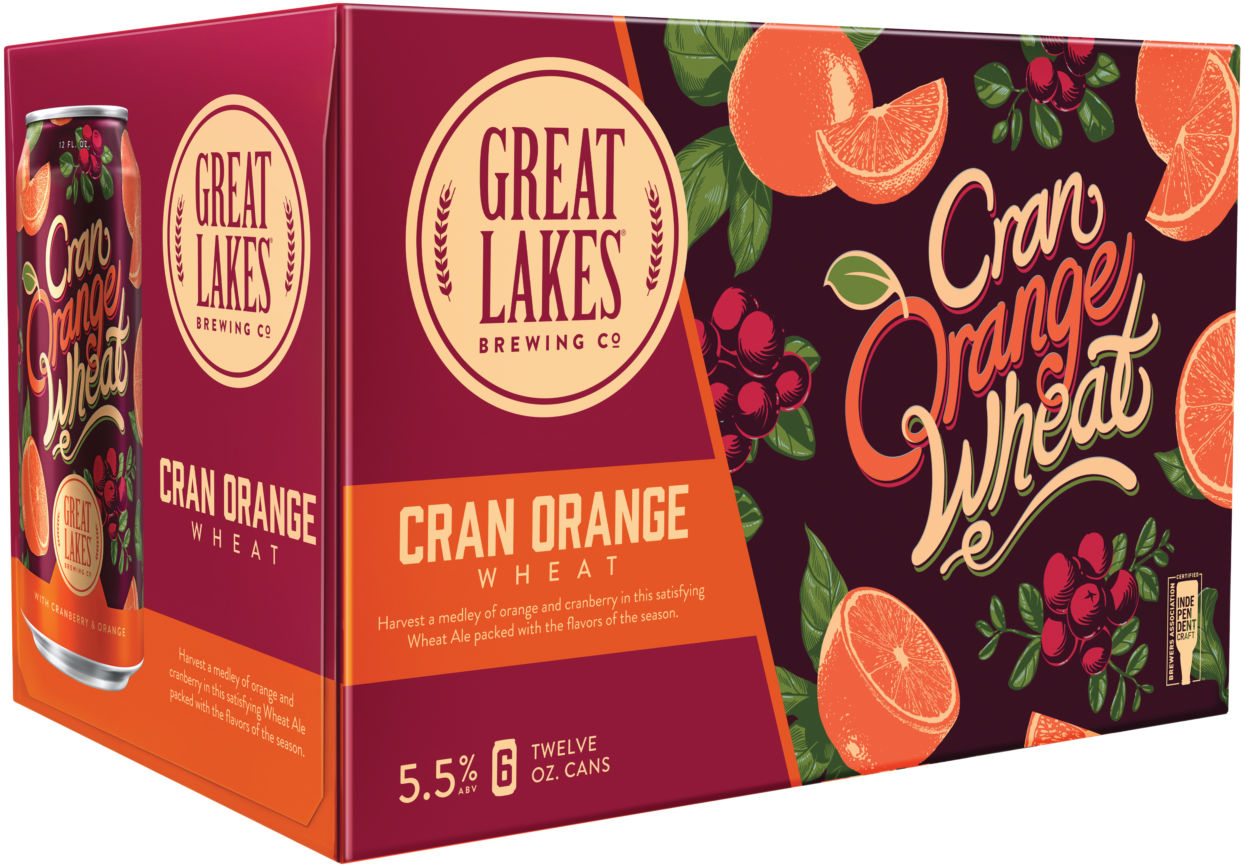Great Lakes Cran Orange Wheat | 6 pack of 12 oz Can