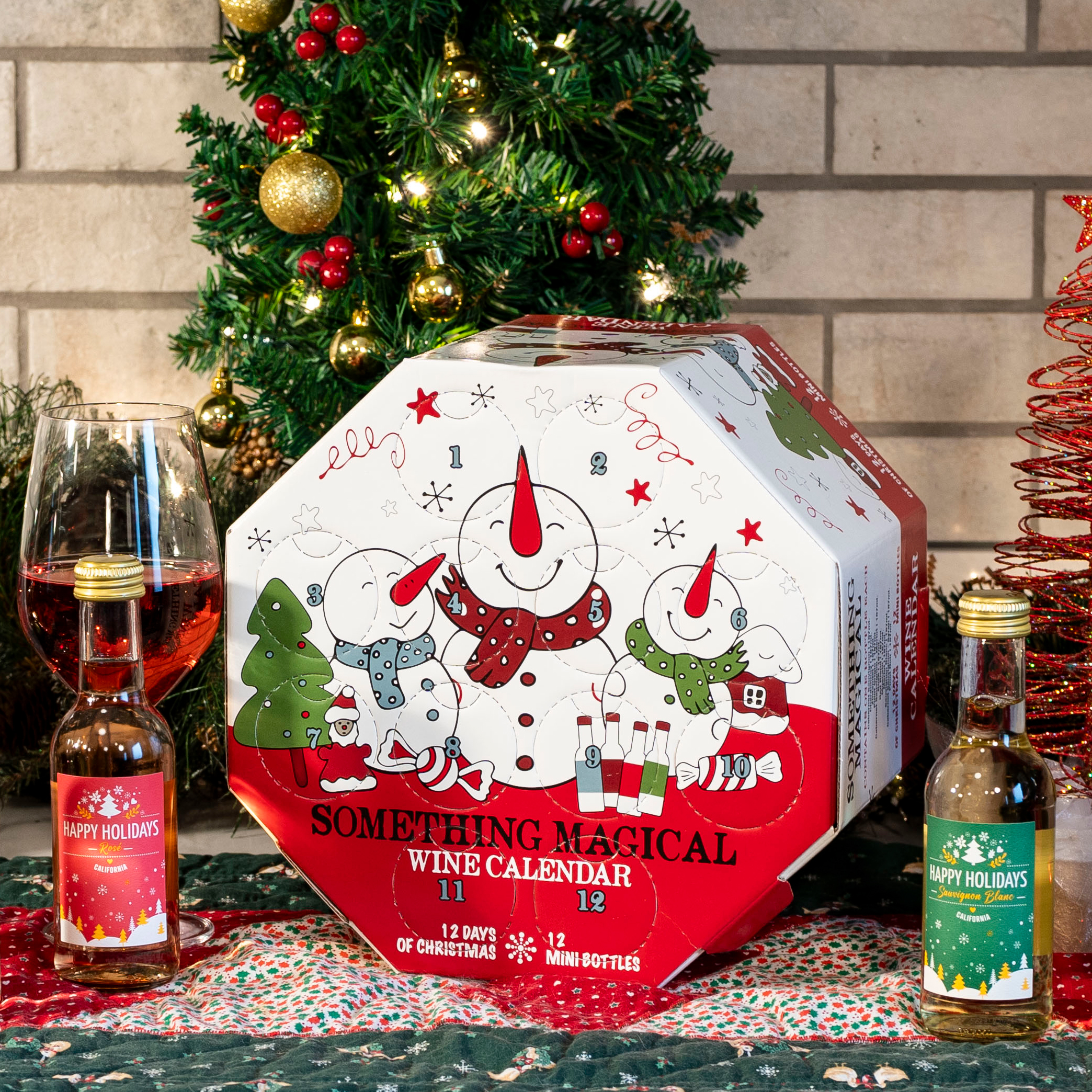 Magical Snowman Advent Wine Calendar 12 pack of 187 ml Bottle