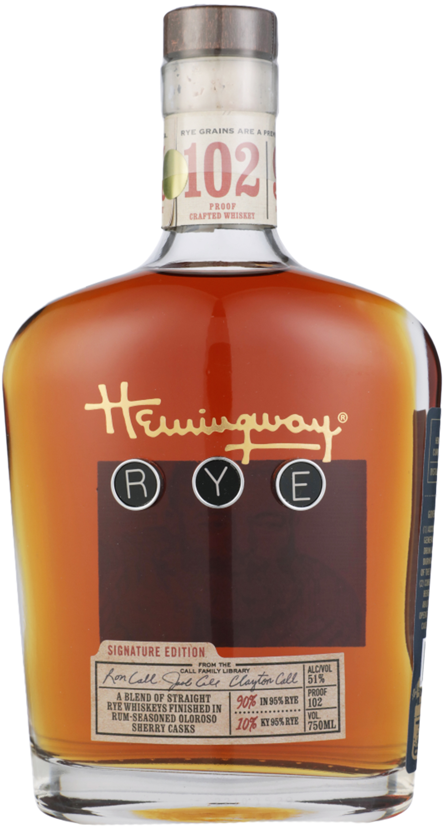The Color Rye Hemingway Rye Signature Edition Blend of Straight Rye Finished in Rum ...