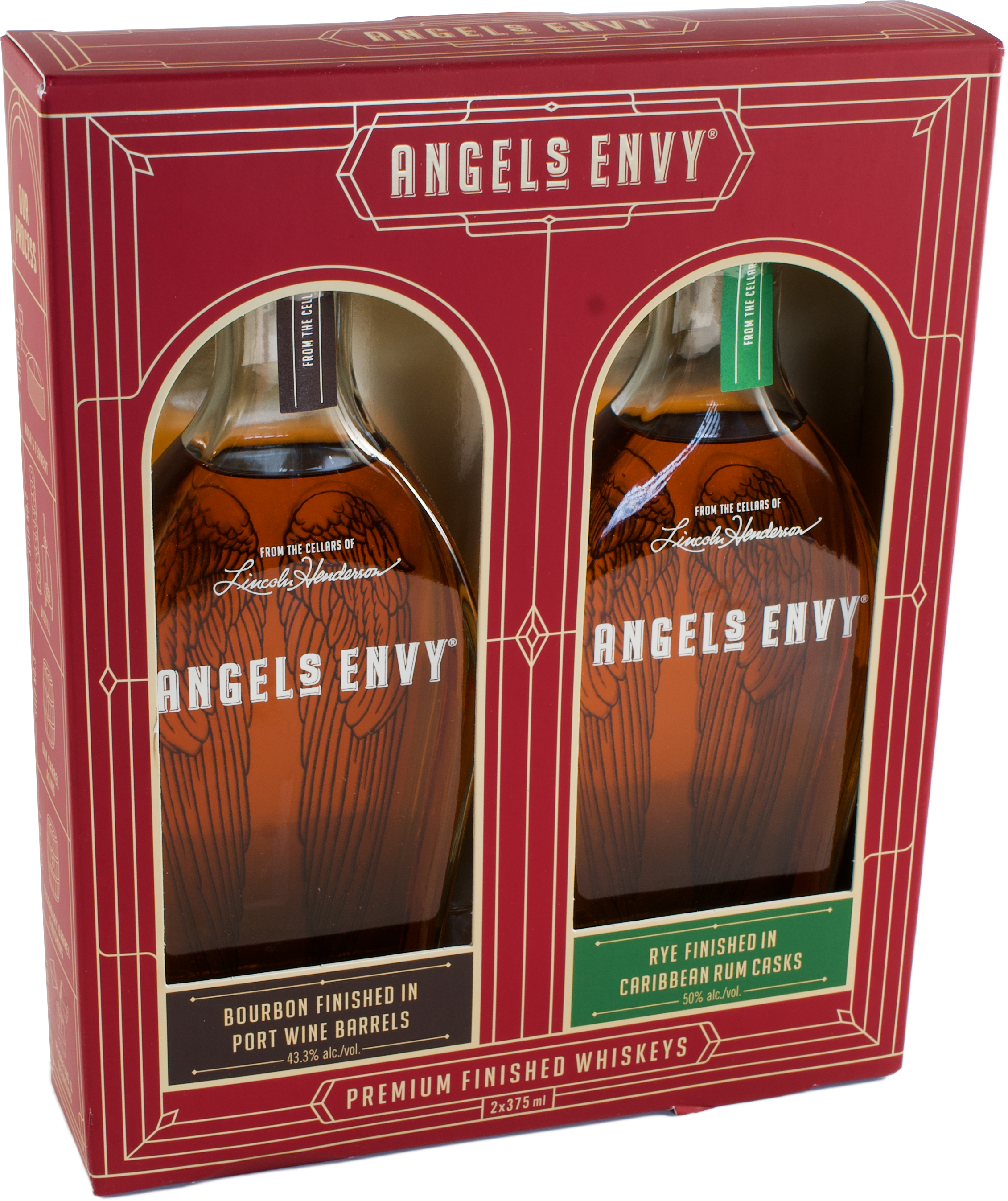 Angel's Envy Bourbon & Rye Gift Set 2 pack of 375 ml Bottle