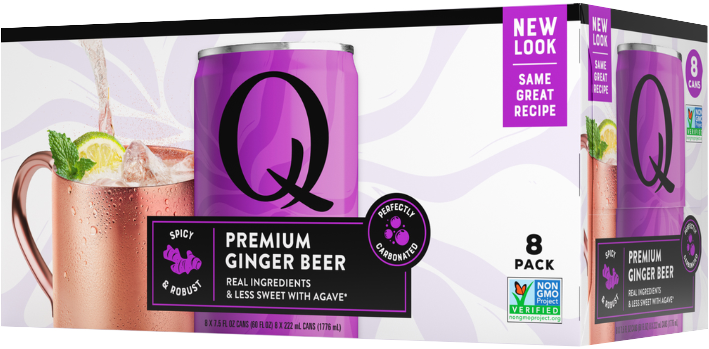 Q Ginger Beer 8pk Cans