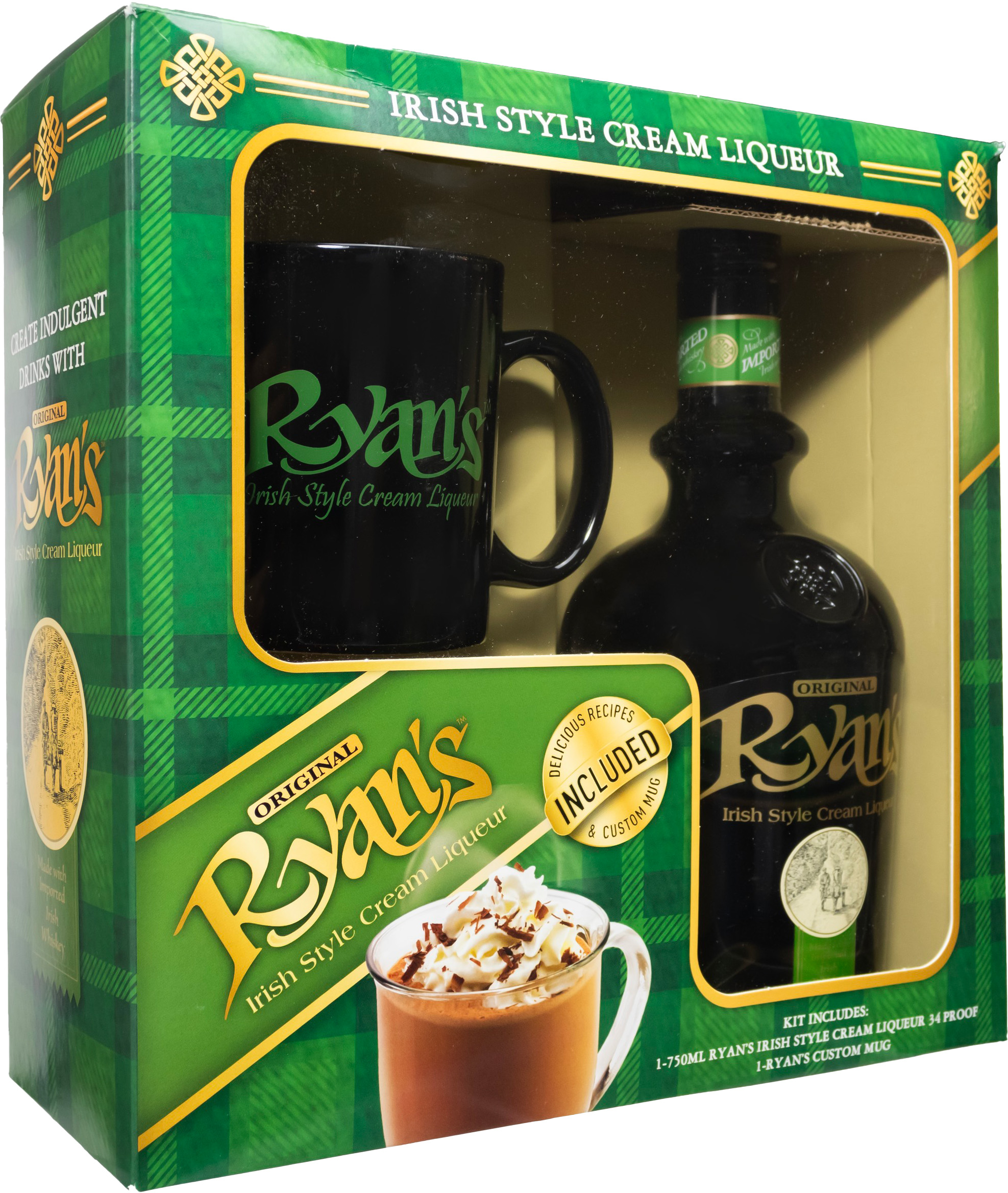 Ryan&amp;#39;s Irish Style Cream Liqueur with Mug | 750 ml Bottle