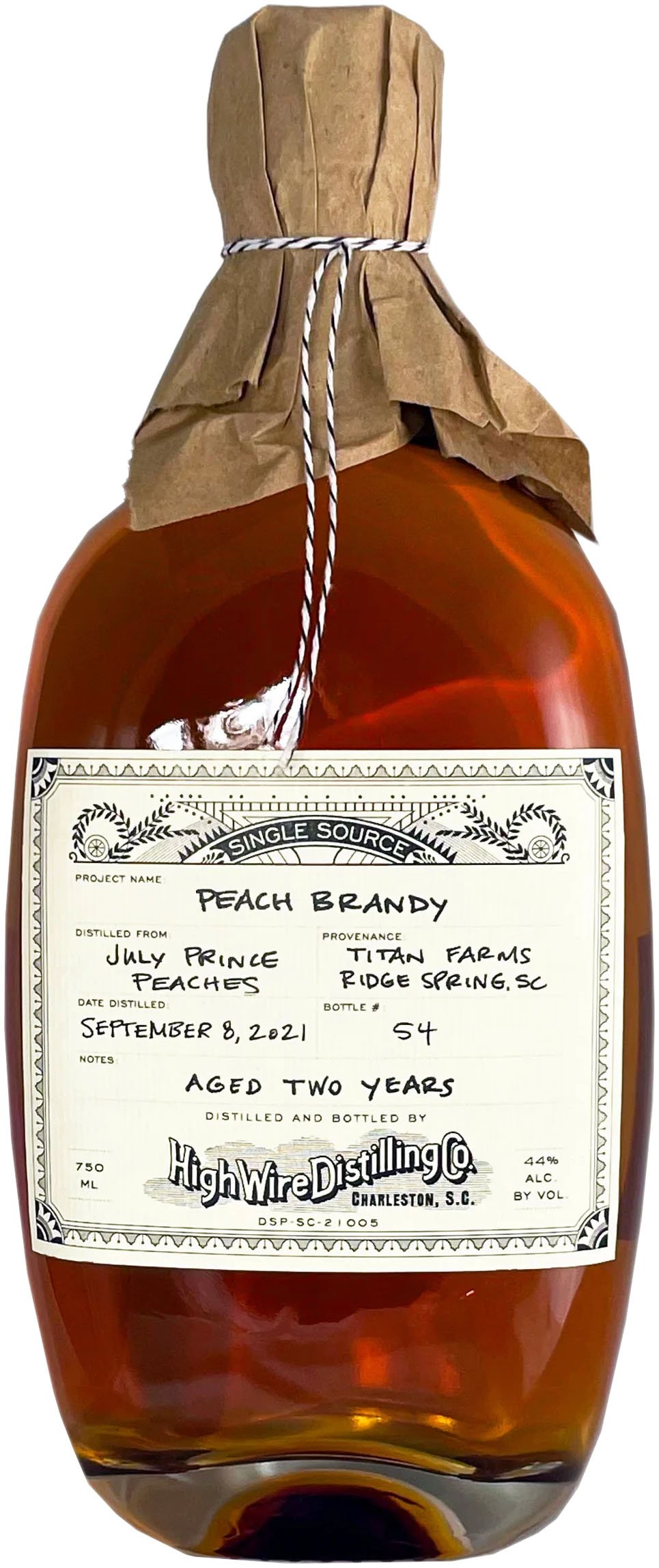 High Wire Distilling Peach Brandy | 750 ml Bottle