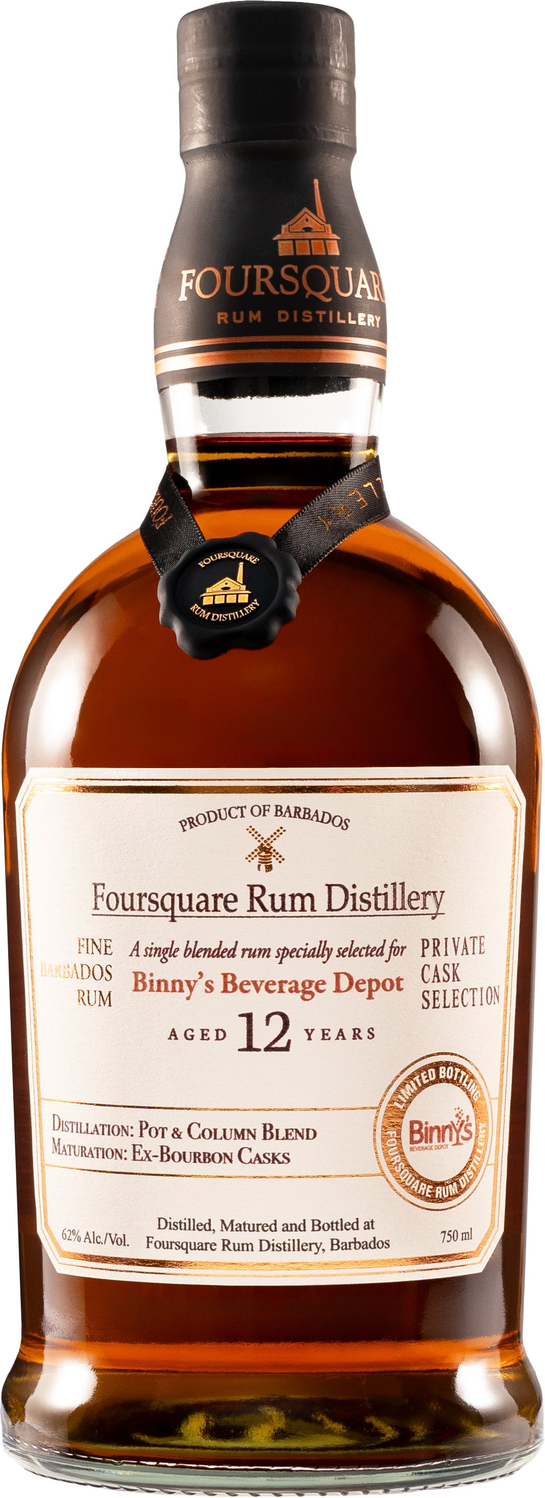 Foursquare Rum Distillery Single Blended Rum Aged 12 years in ex