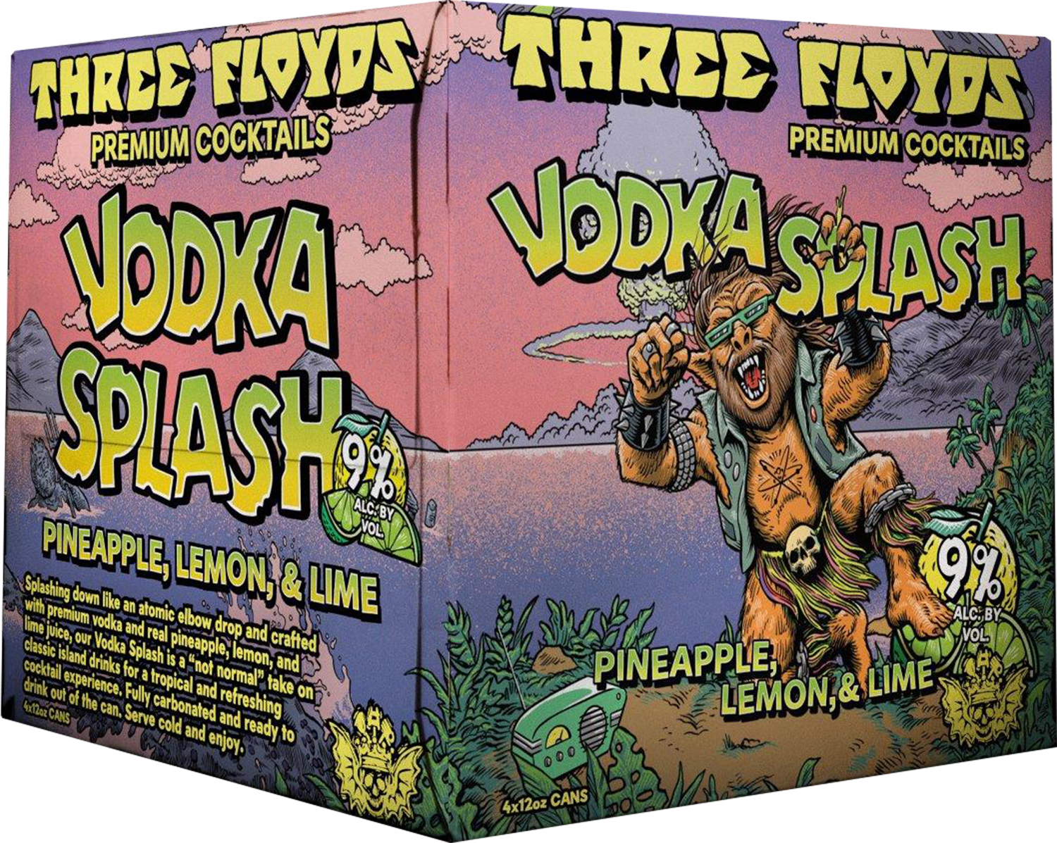 Three Floyds Vodka Splash Pineapple Lemon & Lime 4 Pack Cans | 4